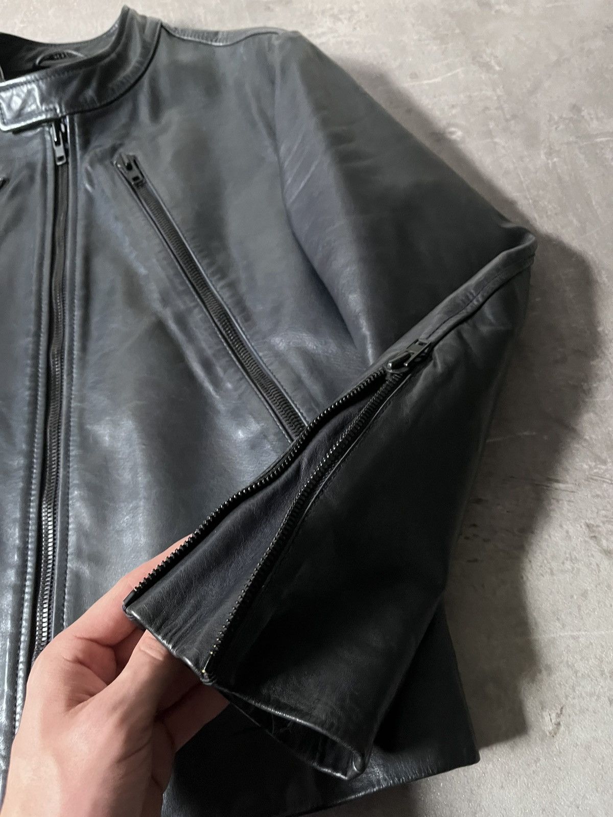 Maison Margiela Maison Margiela S/S 2011 5 zip leather jacket dark blue Size US M / EU 48-50 / 2 - 7 Thumbnail