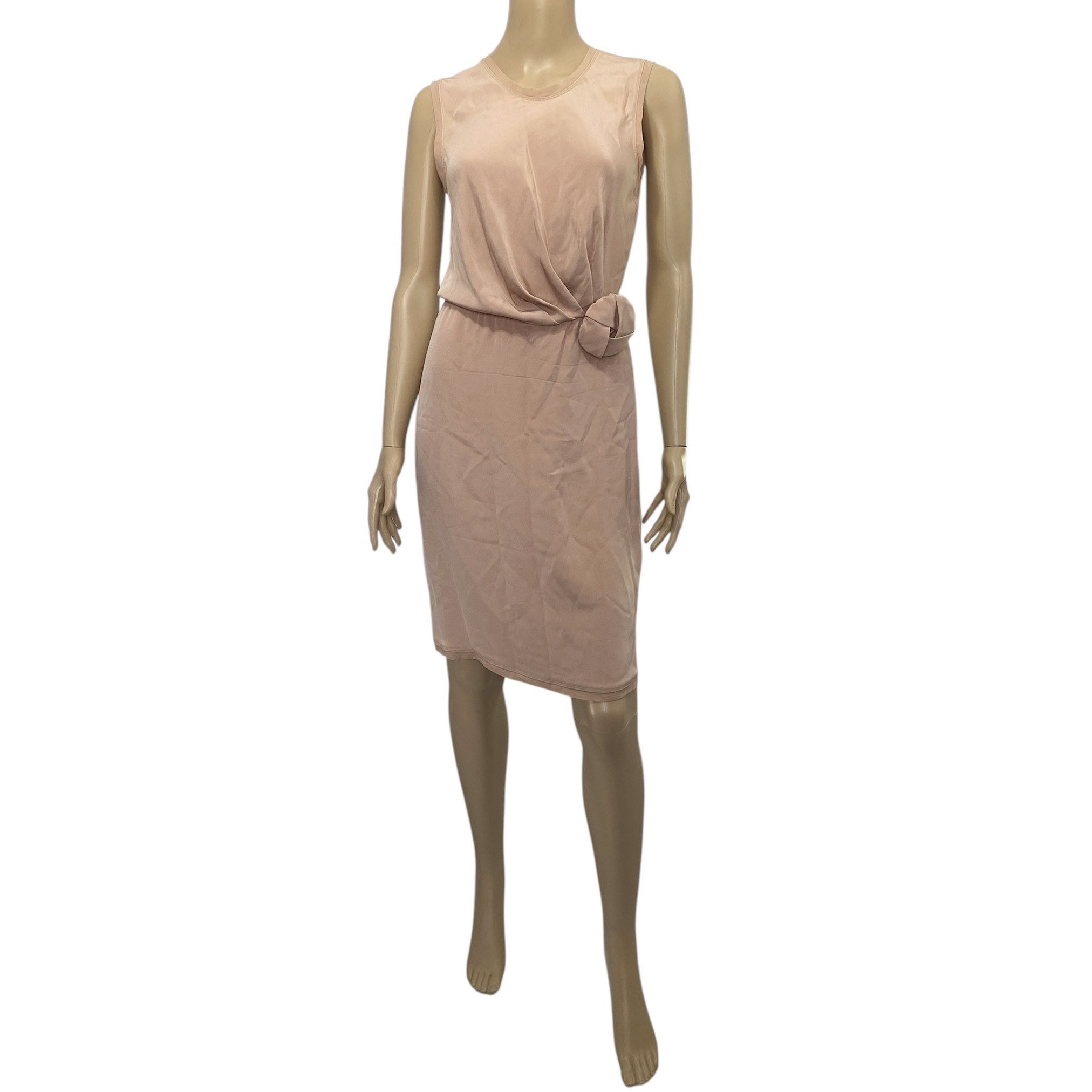 Blumarine Light Pink Rose Applique Silk Dress Size XS / US 0-2 / IT 36-38 - 2 Thumbnail