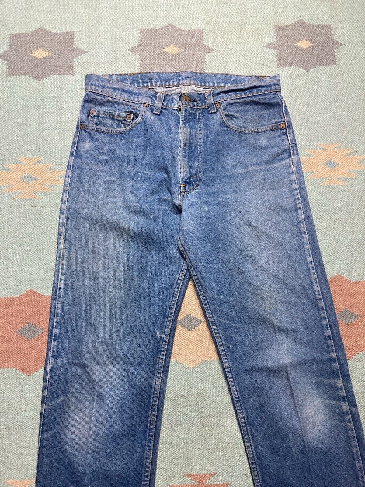 Levi's × Vintage 80s Levi’s 505 0216 xx jeans faded whiskers straight 32x33 Size US 32 / EU 48 - 7 Thumbnail