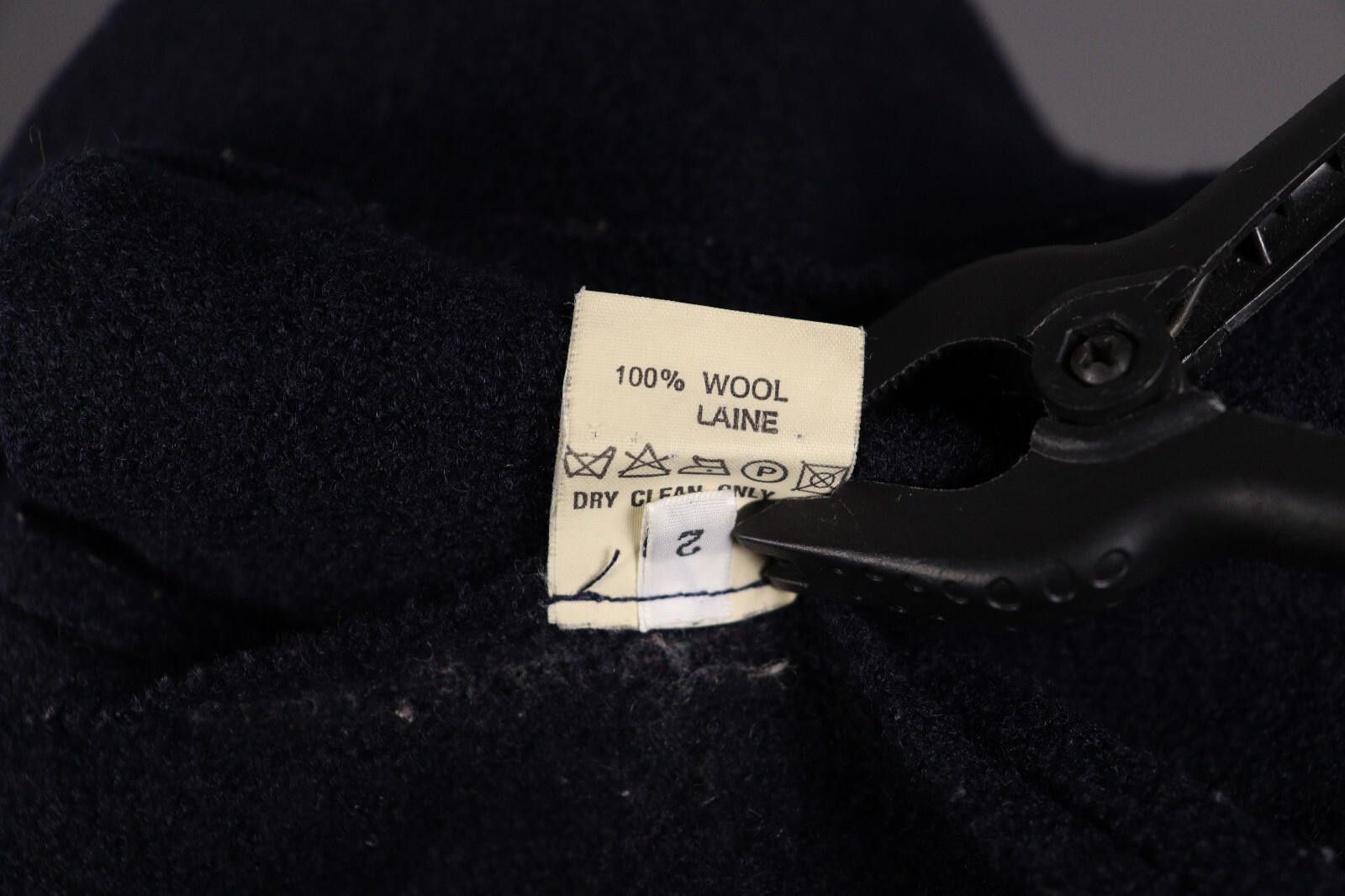 Designer Indies France Wool Black Boiled Wool Coat Jacket Size 2 Size XS / US 0-2 / IT 36-38 - 10 Thumbnail
