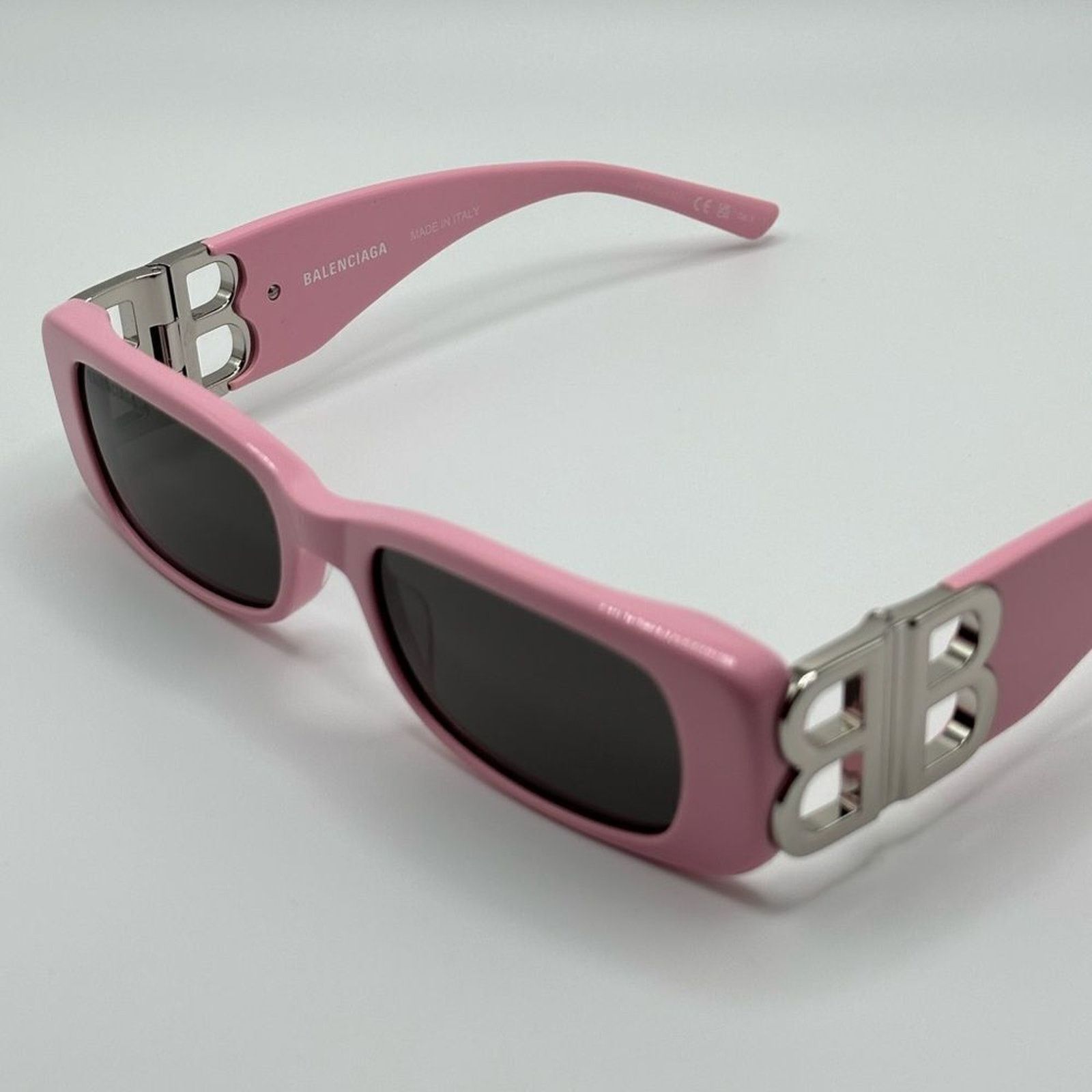 Balenciaga BRAND NEW BALENCIAGA BB0096S 012 Pink/Silver/Grey Sunglasses Size ONE SIZE - 5 Thumbnail
