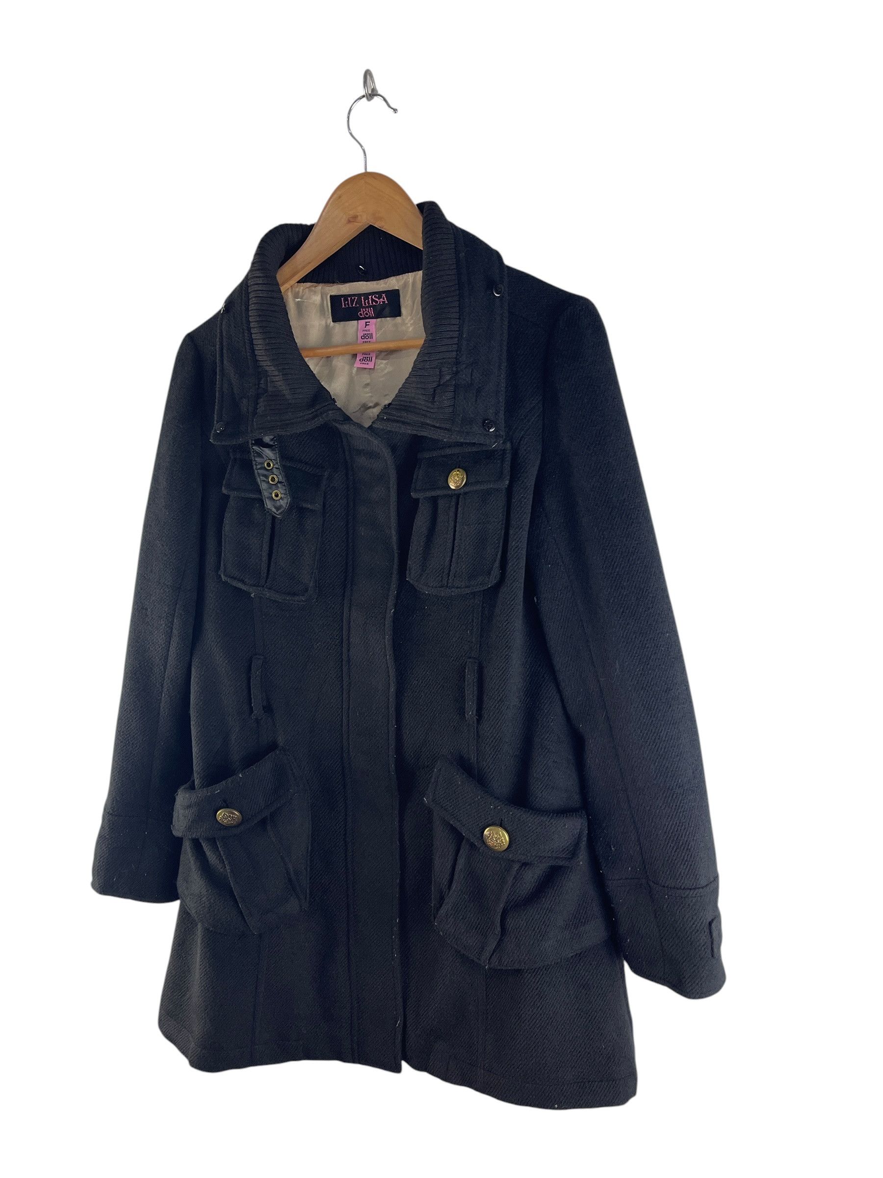 Japanese Brand Liz Lisa Doll Black Wool Coat Military Style Japanese Jacket Size US XS / EU 42 / 0 - 6 Thumbnail