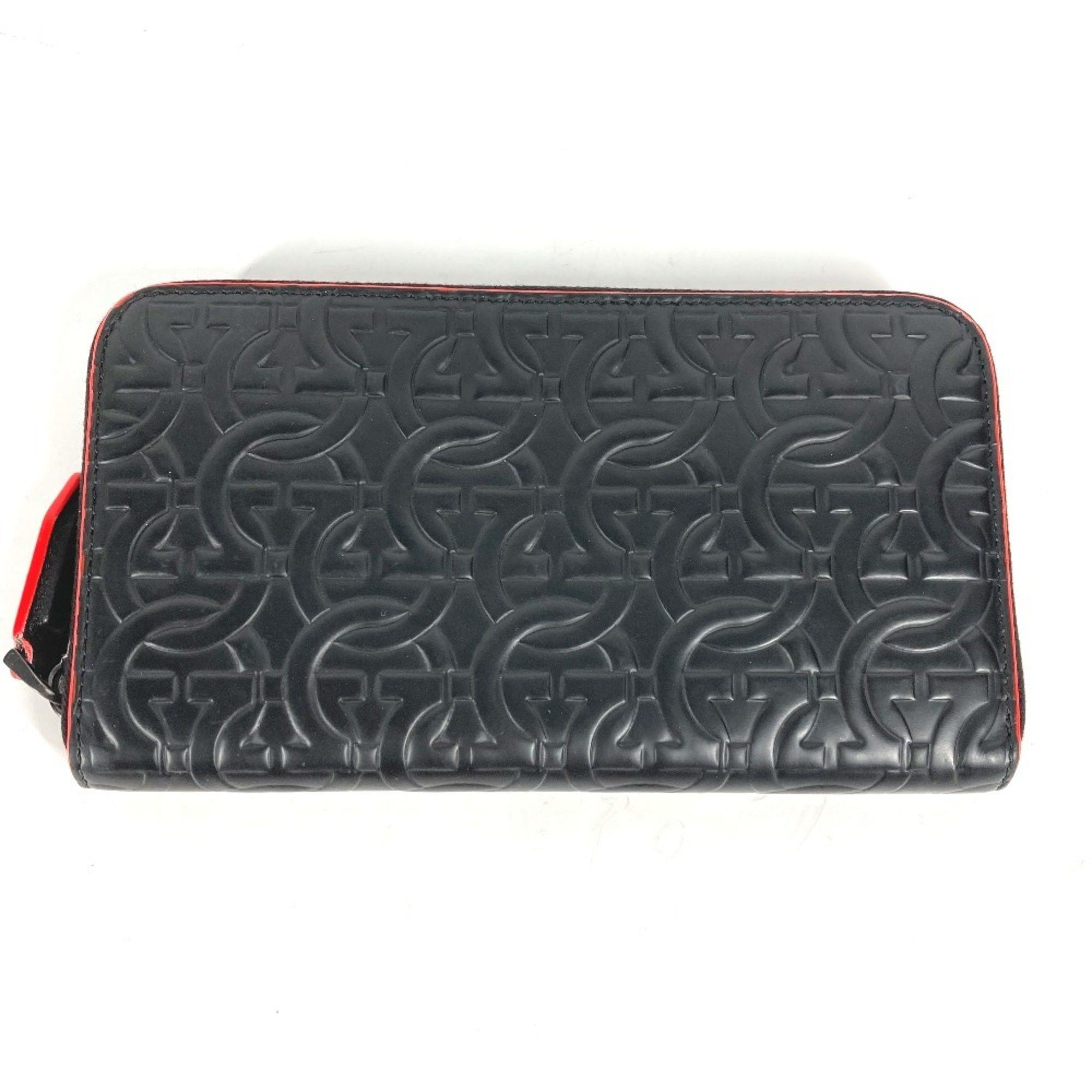 Salvatore Ferragamo Salvatore Ferragamo Gancini round zipper long wallet in black leather for men Size ONE SIZE - 1 Thumbnail