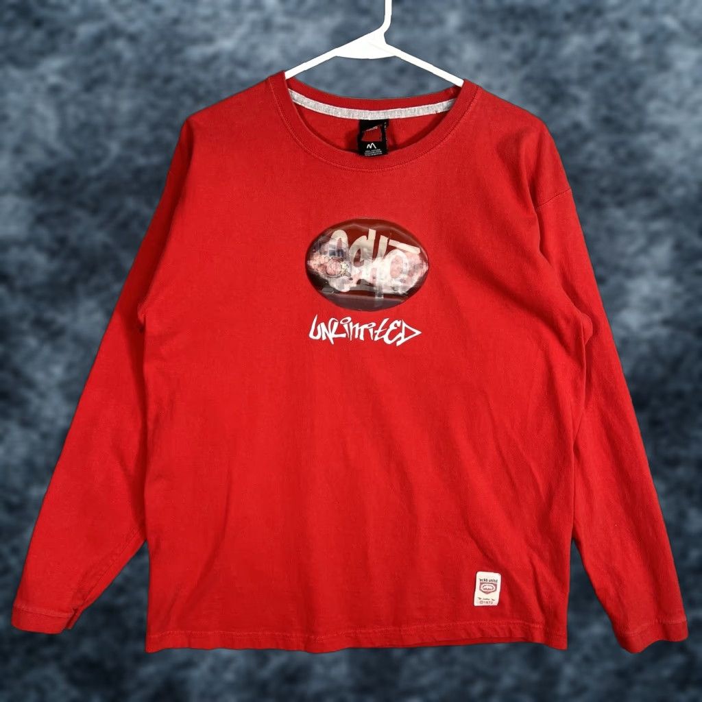 Vintage VINTAGE Ecko Unlimited Subway Lenticular Art Shirt Adult Medium Red 2000s Mens Size US M / EU 48-50 / 2 - 1 Thumbnail