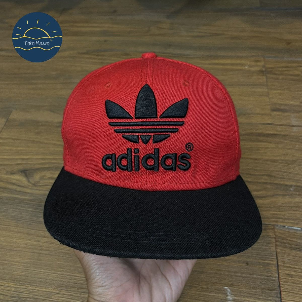Adidas × Vintage Adidas Originals Snapback - Red & Black Iconic Trefoil Hat Size ONE SIZE - 1 Thumbnail
