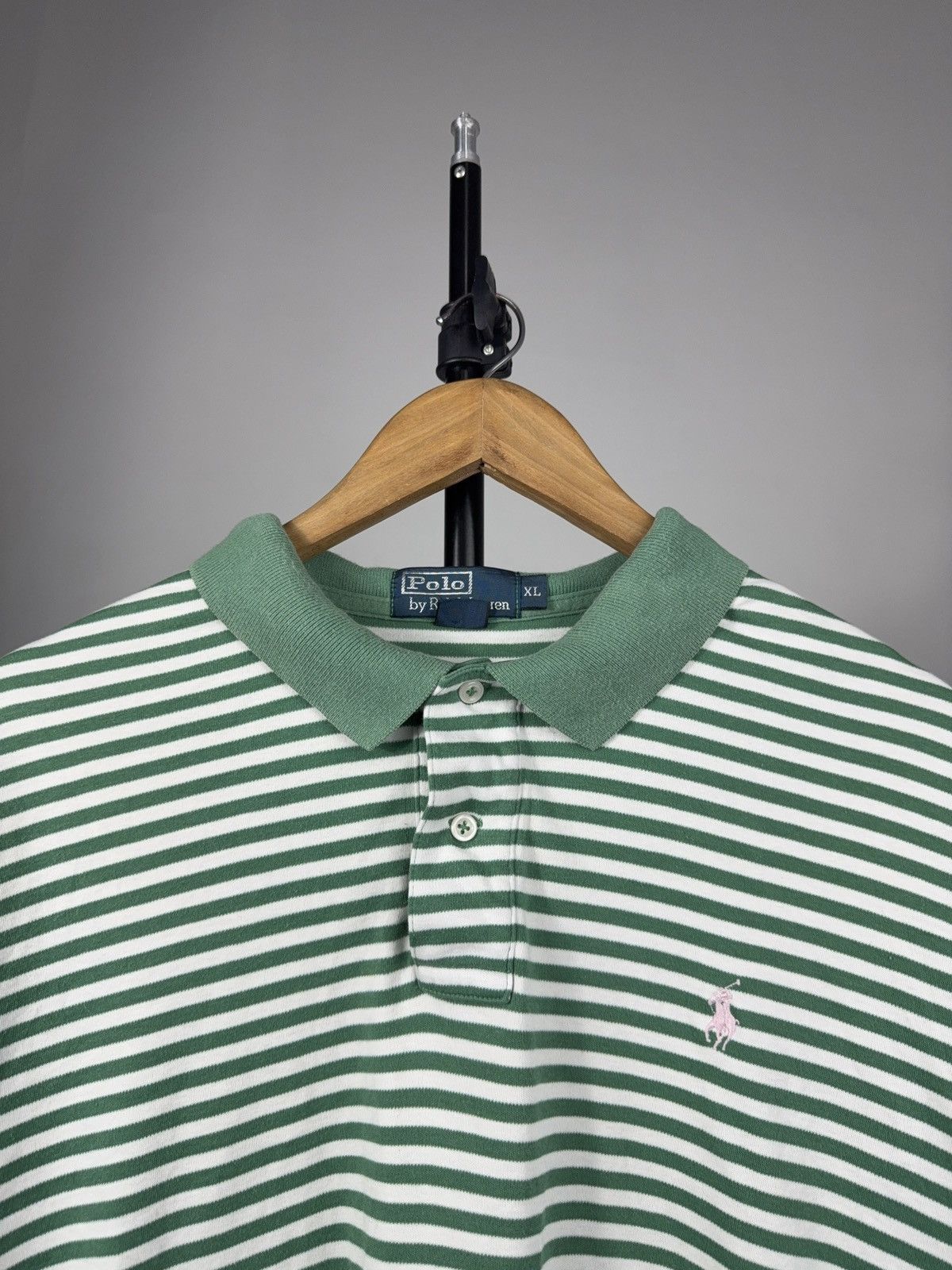 Polo Ralph Lauren Vintage 90s Retro Polo Ralph Lauren Striped Pony Polo Shirt Size US XL / EU 56 / 4 - 2 Thumbnail