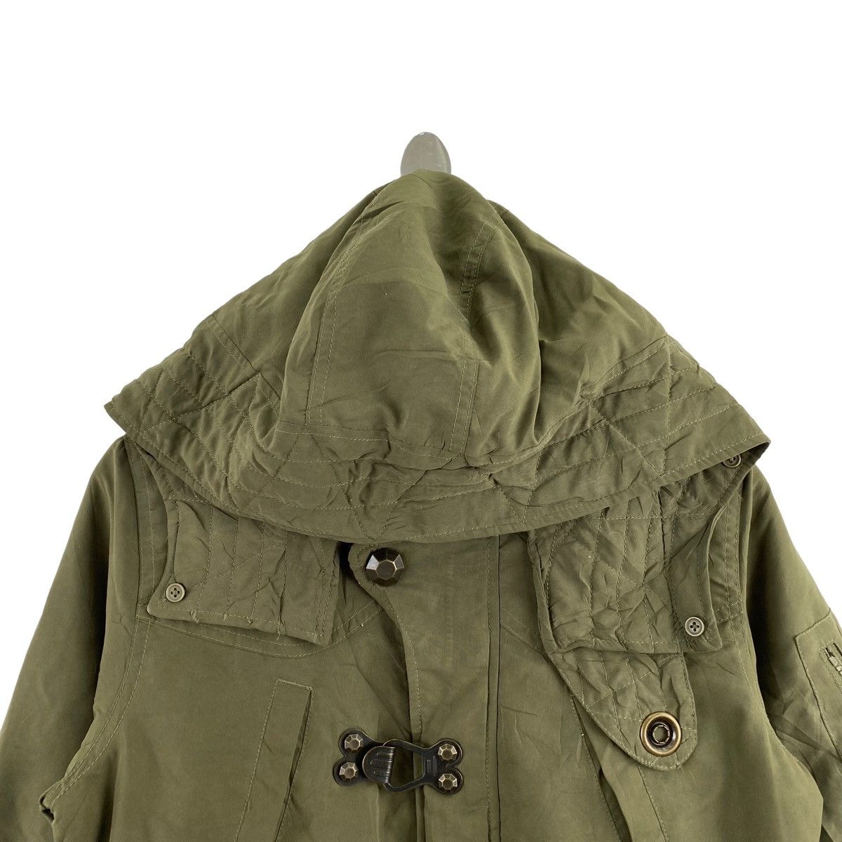 Japanese Brand SLY PRODUCT Punk Japanese Brand Sherpa Inside Khaki Hooded Size US S / EU 44-46 / 1 - 2 Thumbnail
