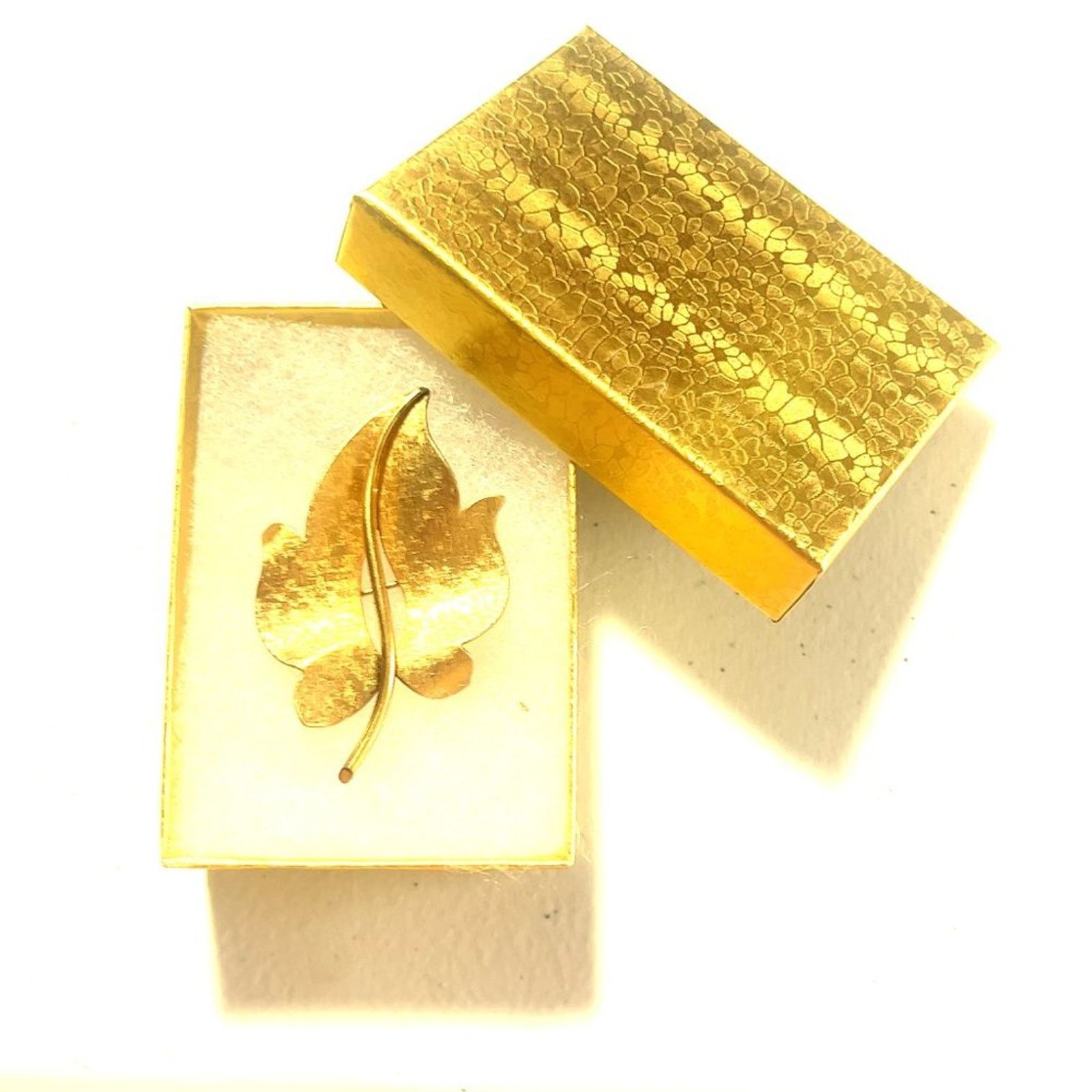 & Other Stories Vintage Signed AZ 12K Gold Filled Brushed Leaf Brooch Pin Size ONE SIZE - 7 Thumbnail