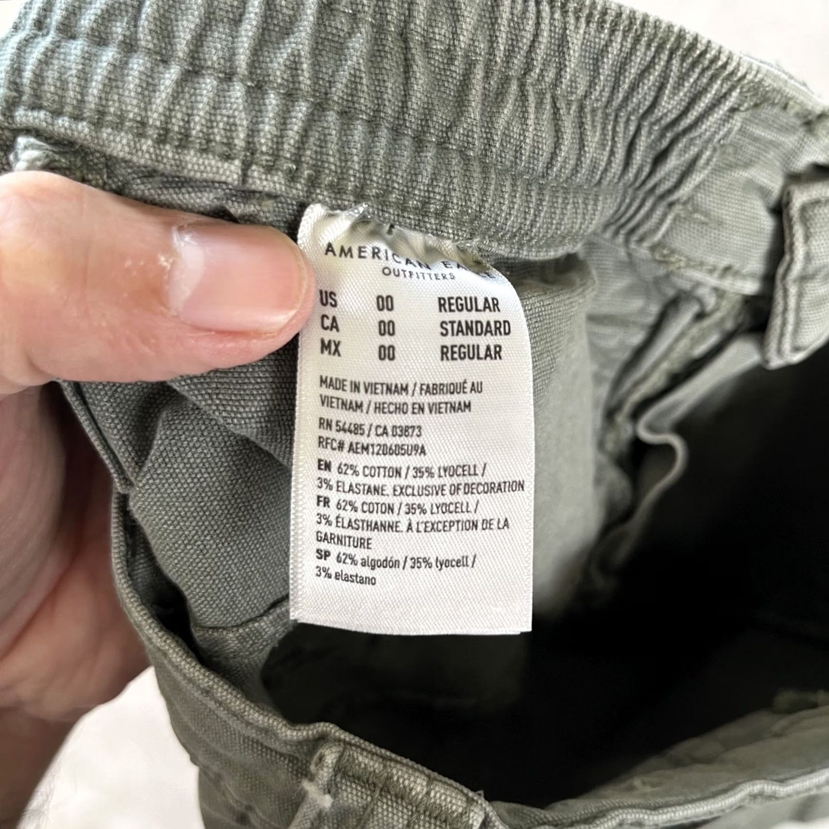 American Eagle Outfitters American Eagle Outfitters Cargo Pants Womens 00 Green Straight Leg Stretch Size 24" / US 00 / IT 34 - 5 Thumbnail