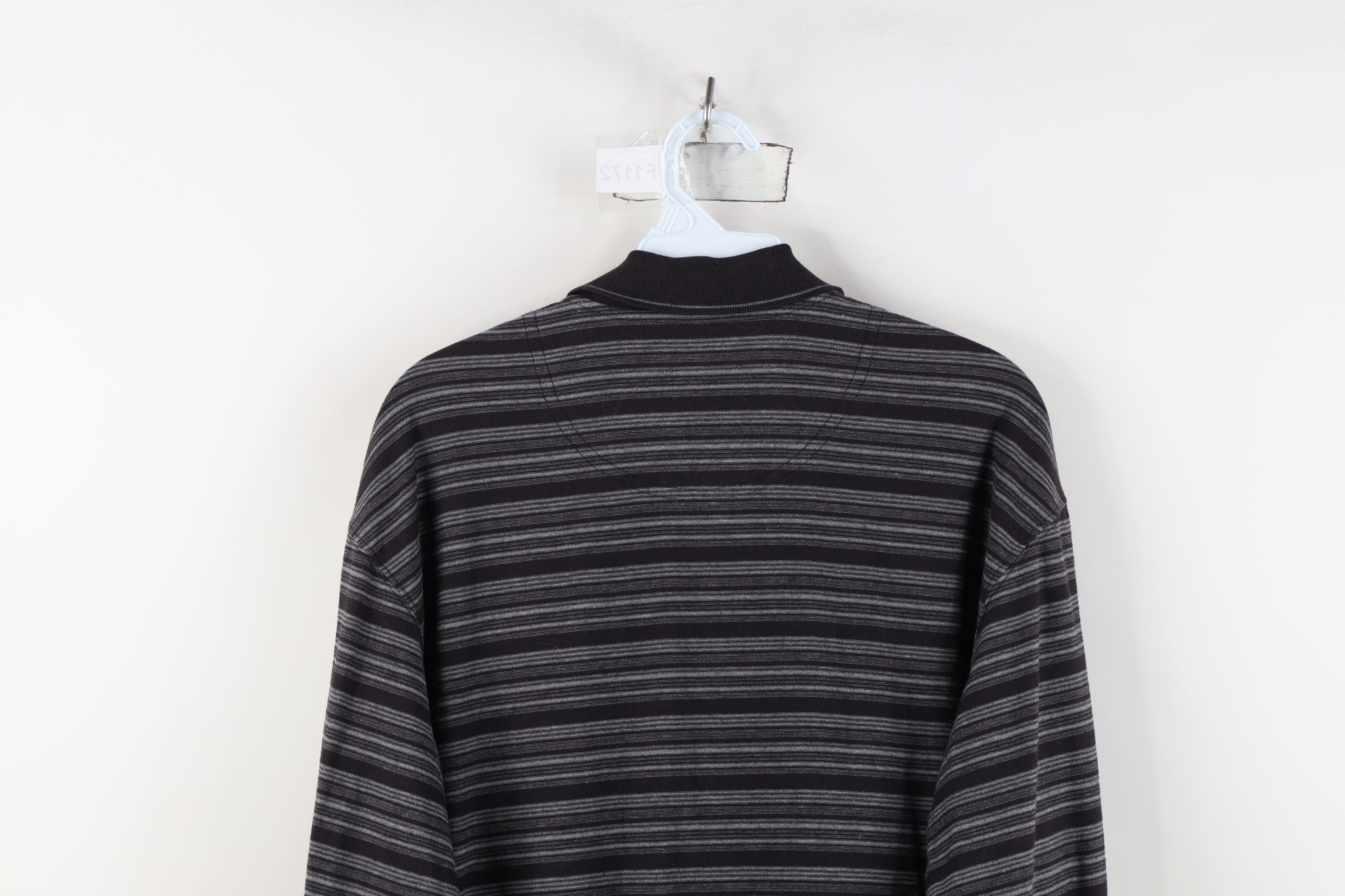 Vintage Vintage 90s Streetwear Striped Knit Long Sleeve Polo Shirt Size US M / EU 48-50 / 2 - 11 Thumbnail