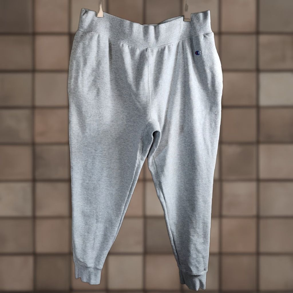 Champion Champion Jogger Pants Mens XL Gray Heather - Sweatpants, Reverse Weave, Cotton Blend, Elastic Drawstring, Pockets, Activewear Size US 36 / EU 52 - 1 Thumbnail