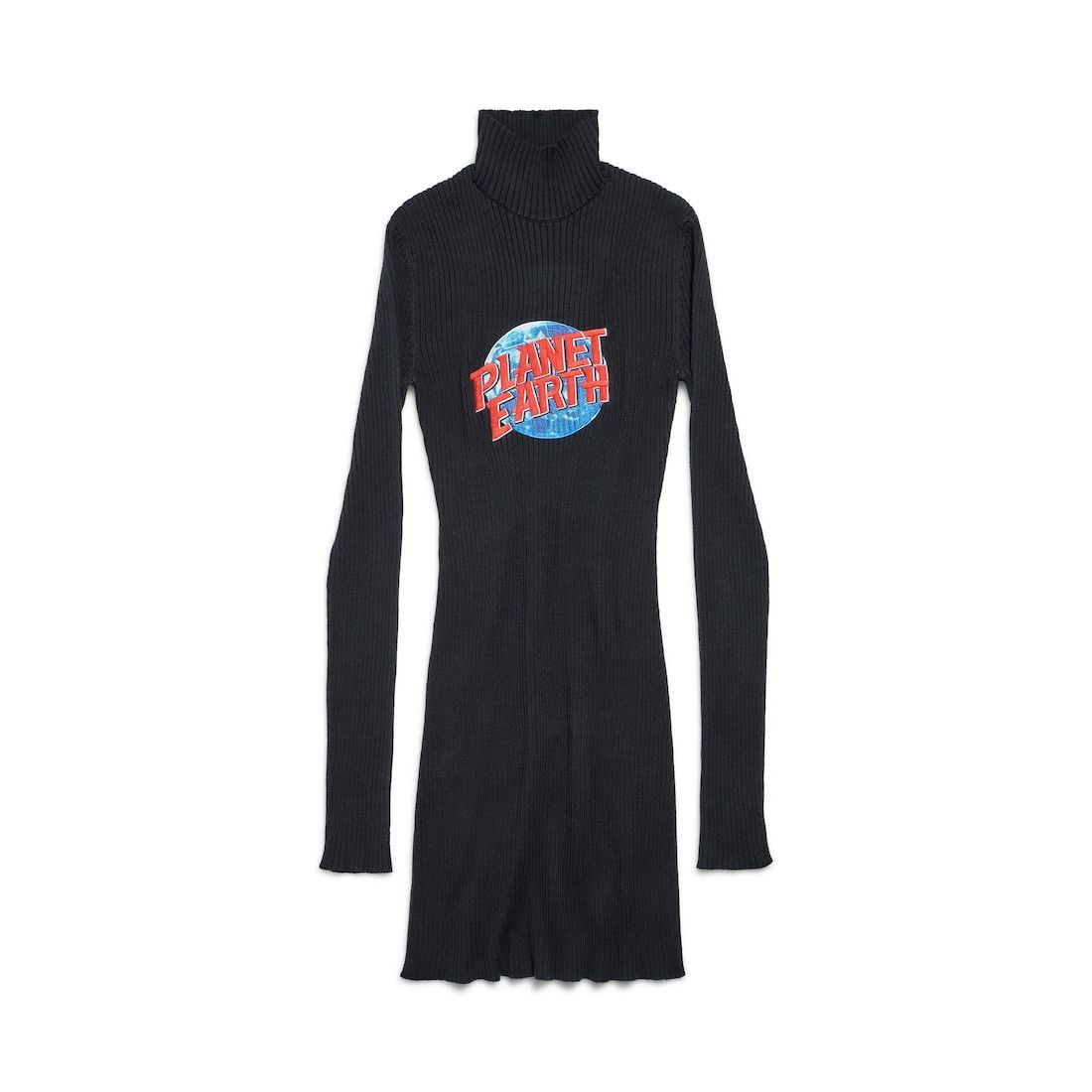 Balenciaga o1w1db10426 555 / Planet Earth Long Turtleneck Sweater Size US M / EU 48-50 / 2 - 1 Thumbnail