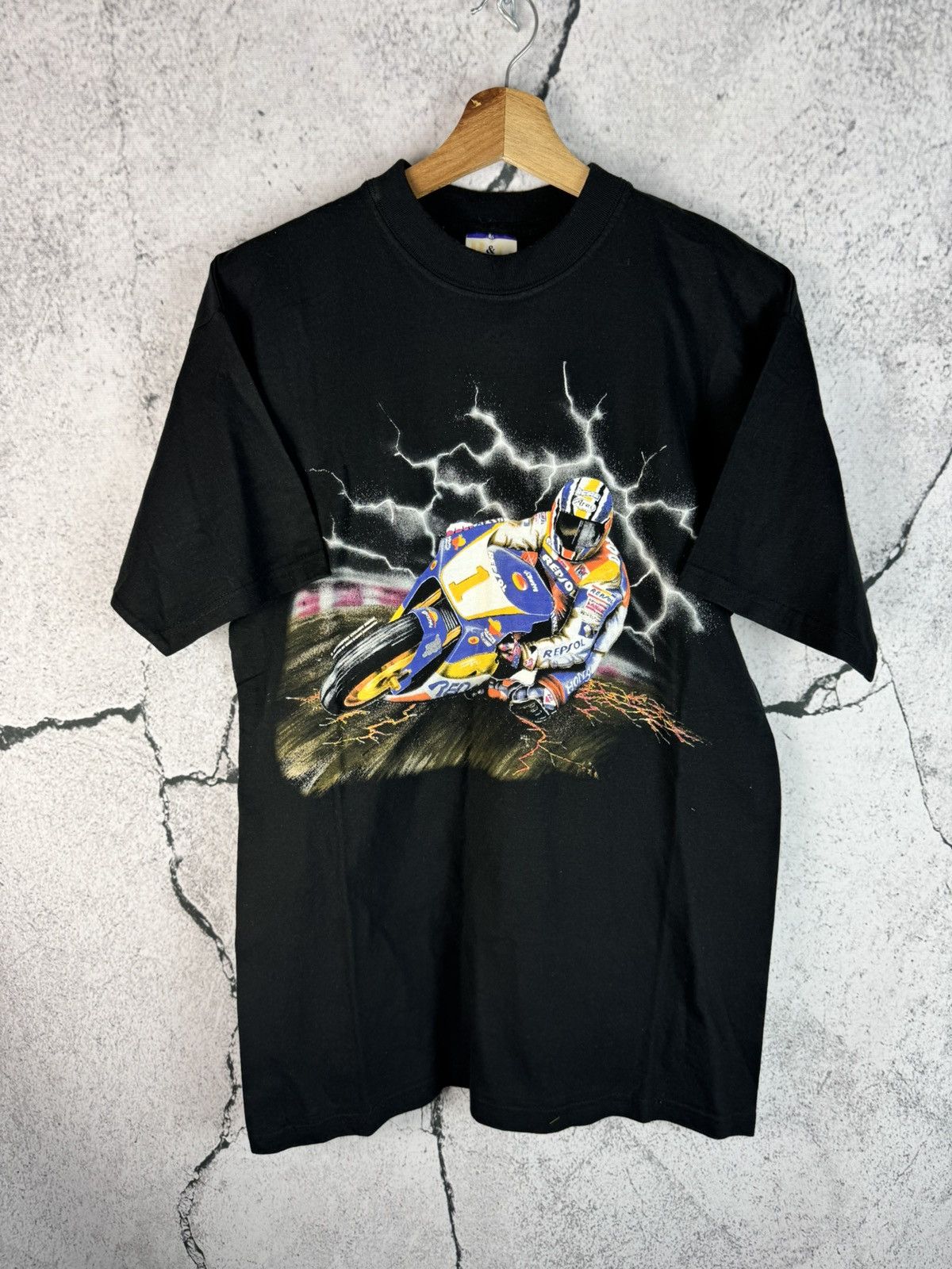 Japanese Brand Vintage 90s Suzuki GSX R750 Racing nascar moto t-shirt rare Size US M / EU 48-50 / 2 - 1 Thumbnail
