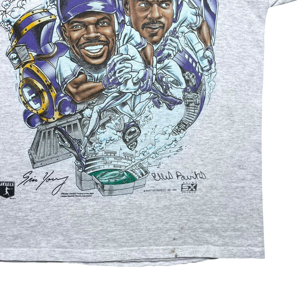 MLB 1996 MLB Colorado Rockies E-Train Caricature Graphic T-Shirt Size US M / EU 48-50 / 2 - 8 Thumbnail