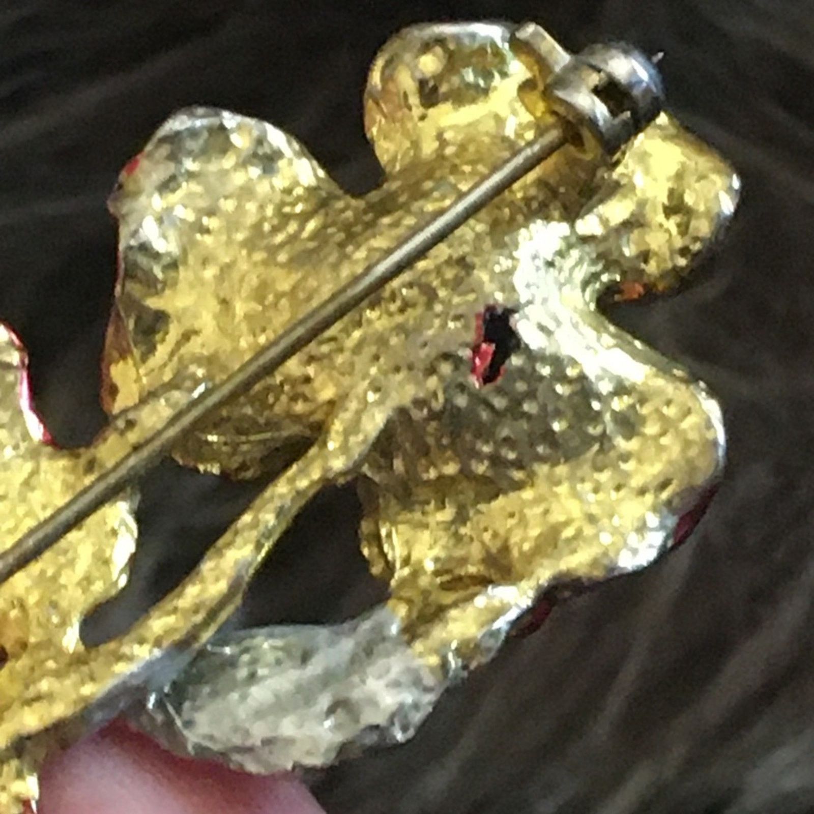 Vintage Vintage rhinestone gold setting floral brooch Size ONE SIZE - 6 Thumbnail