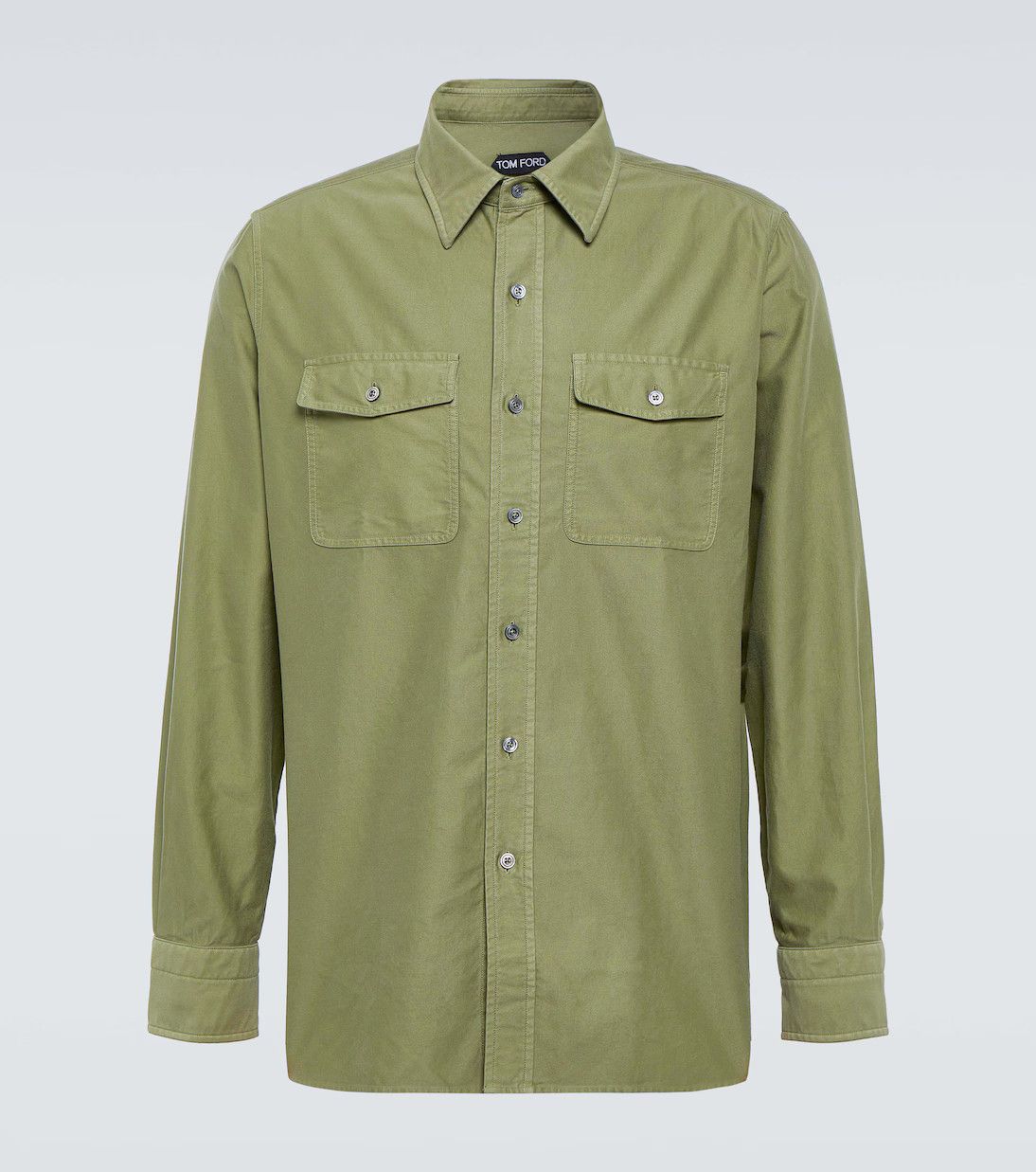 Tom Ford o1y0425 Solid Color Shirt in Green Size US S / EU 44-46 / 1 - 1 Thumbnail