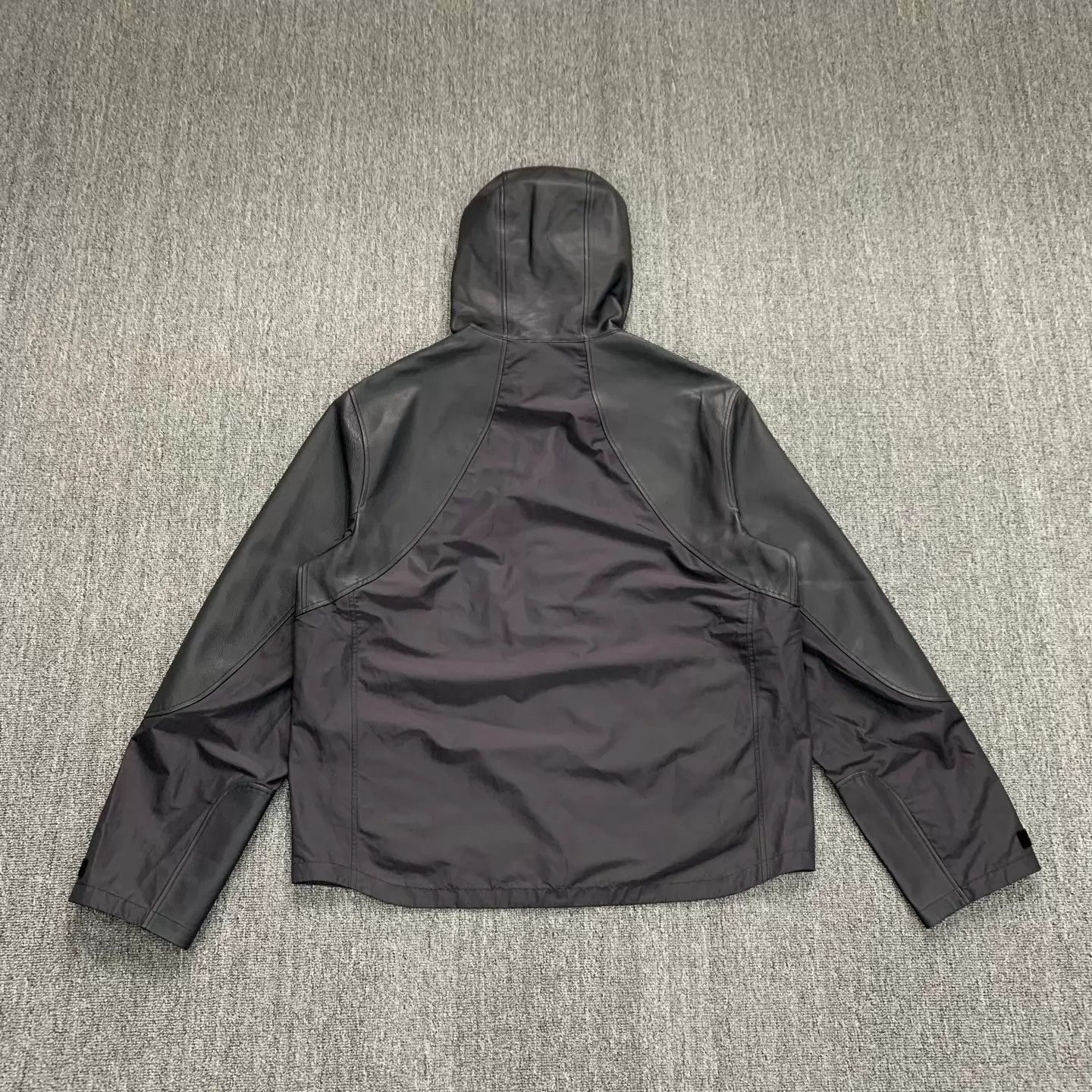 Louis Vuitton LV Black Phantom Colorblock Leather Hooded Jacket 52 Size US L / EU 52-54 / 3 - 2 Thumbnail