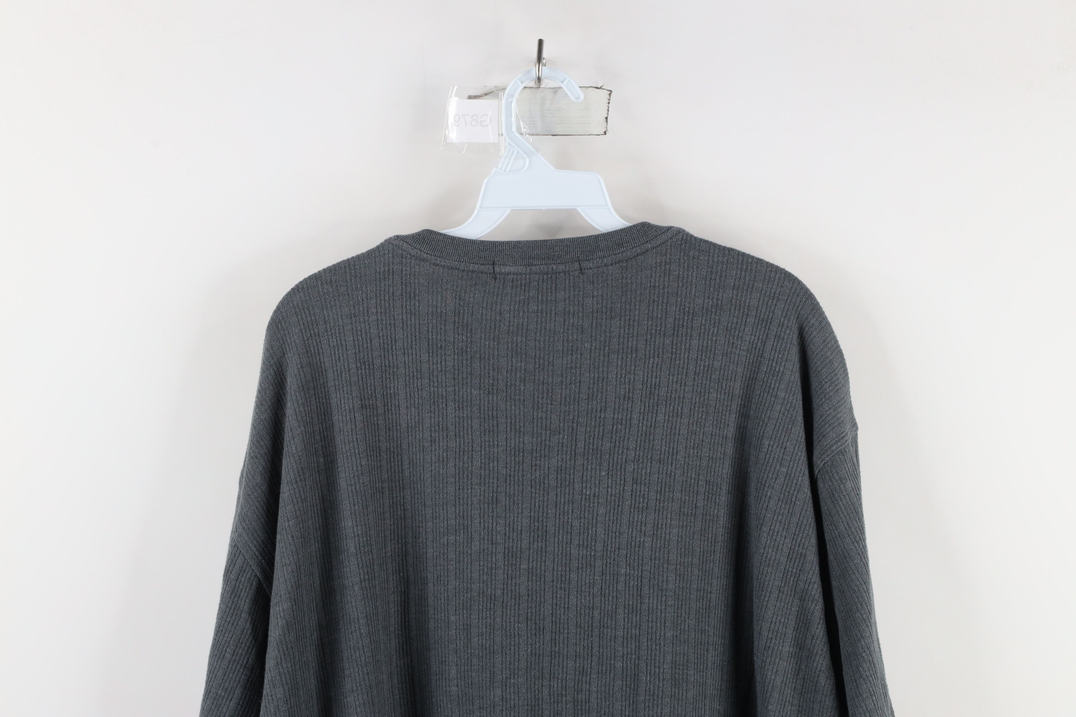 Vintage Vintage 90s Streetwear Baggy Fit Ribbed Knit Henley T-Shirt Size US XL / EU 56 / 4 - 10 Thumbnail