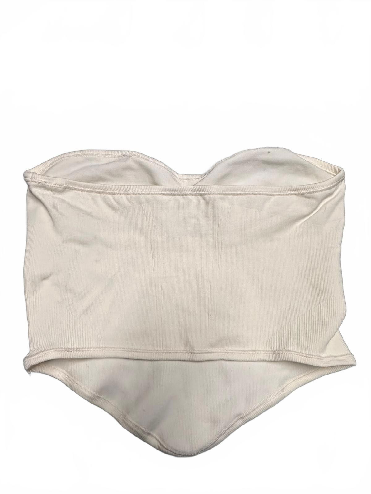 Designer Out From Under Cream Ribbed Bandeau Top - M/L Size L / US 10 / IT 46 - 3 Thumbnail