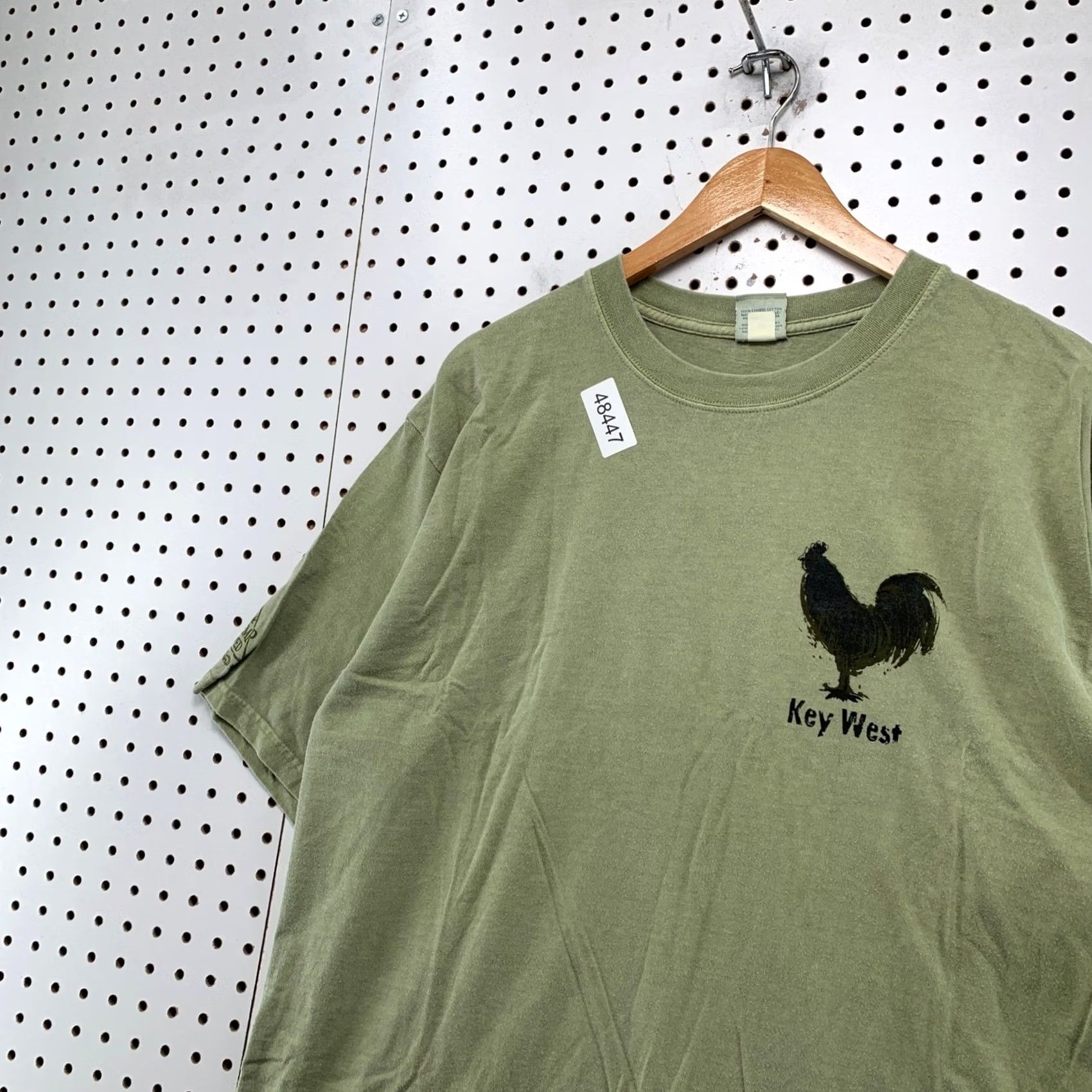 Vintage VINTAGE Crazy Shirts T-Shirt Mens Large Green Key West Rooster Hemp Dyed Size US L / EU 52-54 / 3 - 6 Thumbnail