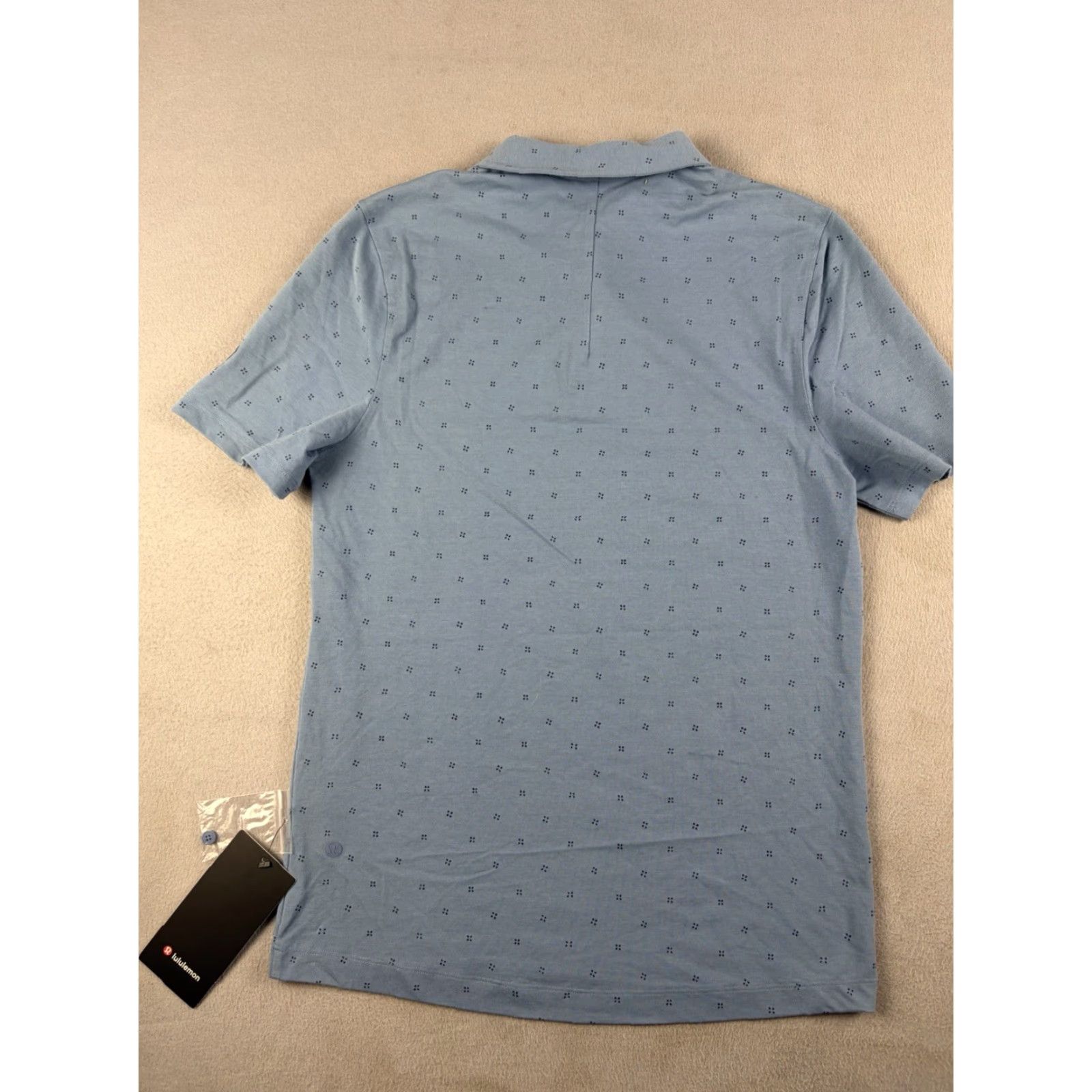 Lululemon Lululemon Polo Shirt Men S Short Sleeve Blue Print Golf Regular Size S Size US S / EU 44-46 / 1 - 5 Thumbnail