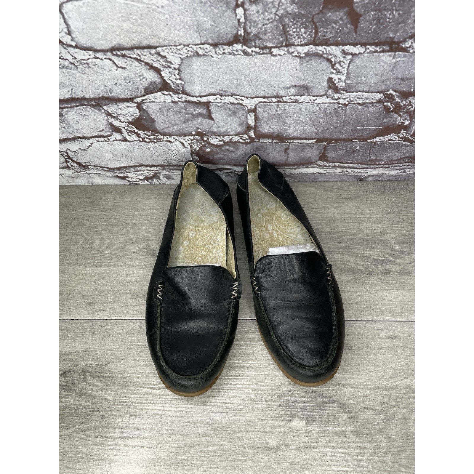 Olukai OluKai Kiele Black Leather Loafer Convertible Slip On Flats Size US 9 / IT 39 - 15 Thumbnail
