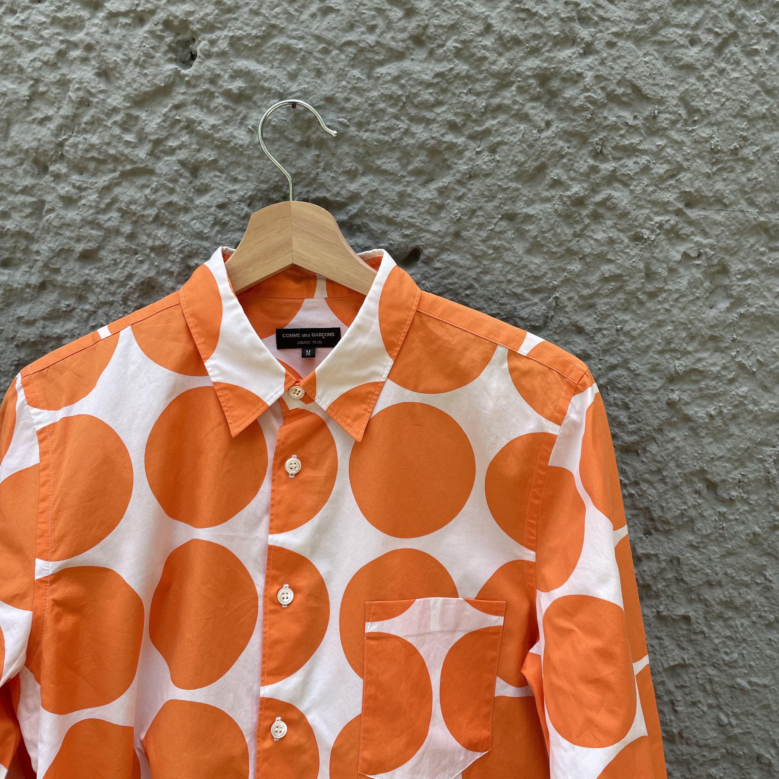 Comme des Garcons × Comme des Garcons Homme Plus CDG Comme des Garçons Homme Plus Shirt Button Up Orange Dots Size US S / EU 44-46 / 1 - 3 Thumbnail