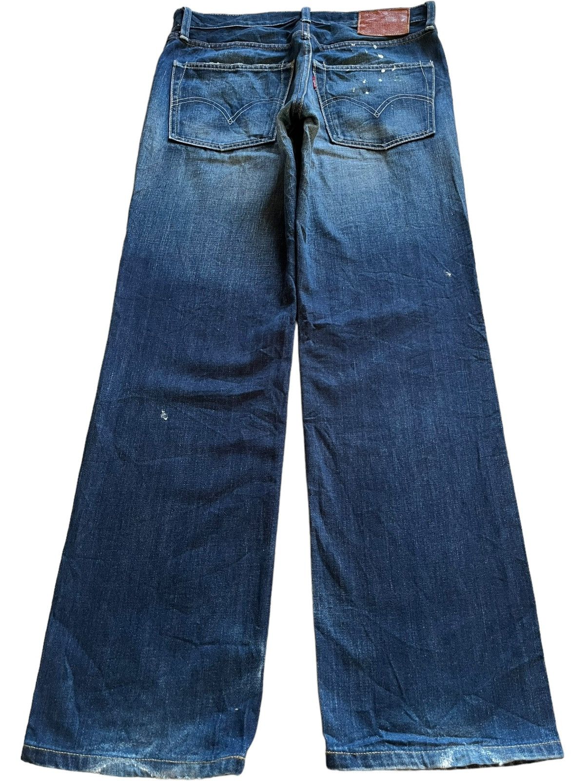 Levi's × Levi's Vintage Clothing Vintage 90s Levis 502 Blue Wash Paint Splattered Loose Jeans Size US 32 / EU 48 - 2 Thumbnail