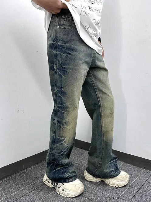 VIBE American street style distressed washed trendy casual jeans Size US 32 / EU 48 - 3 Thumbnail