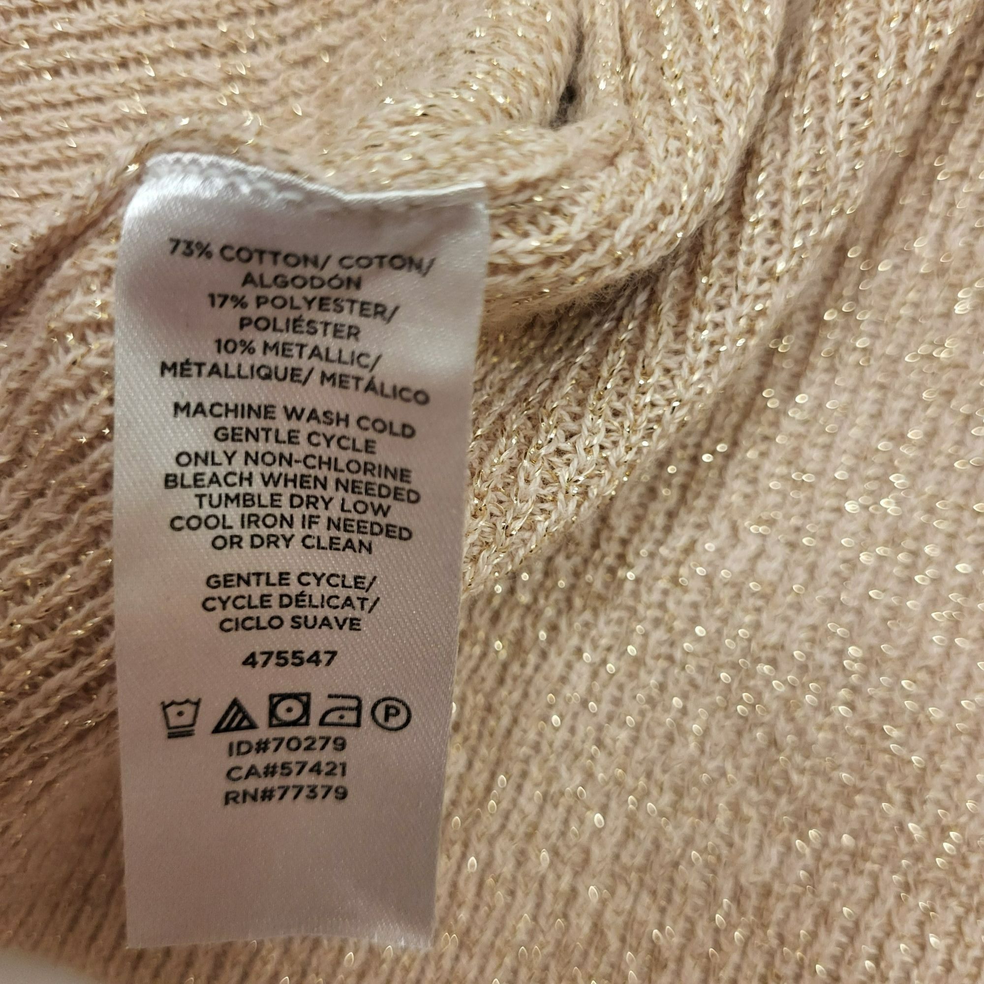 Ann Taylor Ann Taylor Factory Sparkle Sweater Dress Beige Gold Sparkle Size M / US 6-8 / IT 42-44 - 14 Thumbnail