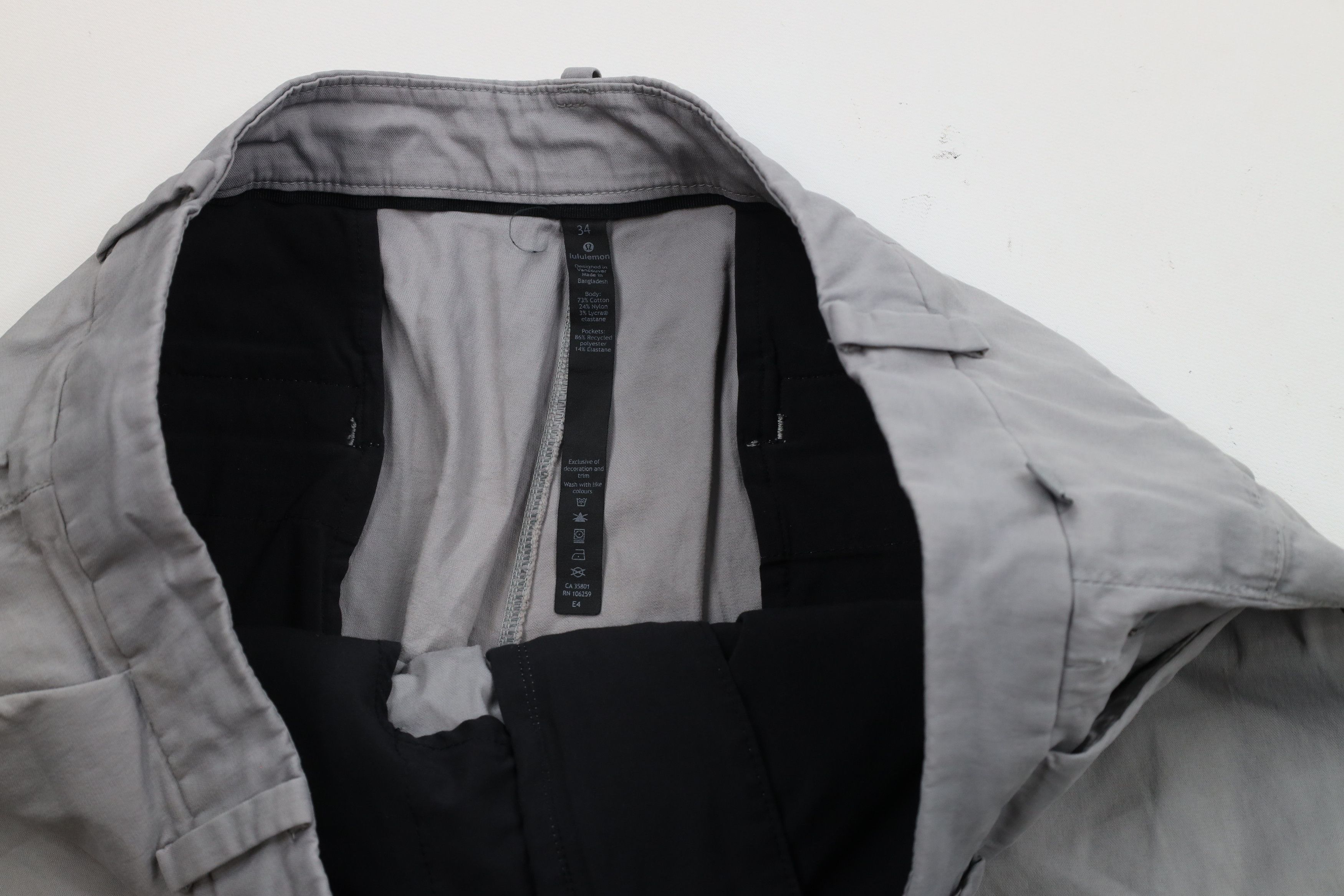 Lululemon × Vintage Lululemon Thrashed Stretch Commission Chino Pants Light Gray Size US 34 / EU 50 - 12 Thumbnail