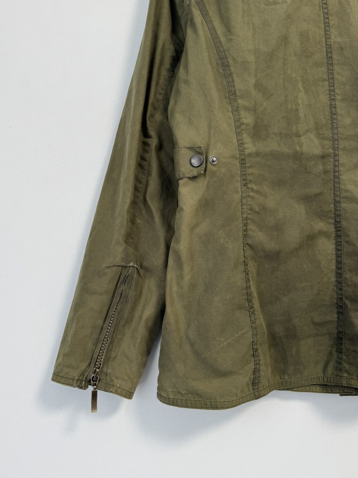 Barbour Women’s Barbour L1091 Utility Waxed Olive Jacket Wax Coat Size M / US 6-8 / IT 42-44 - 22 Thumbnail