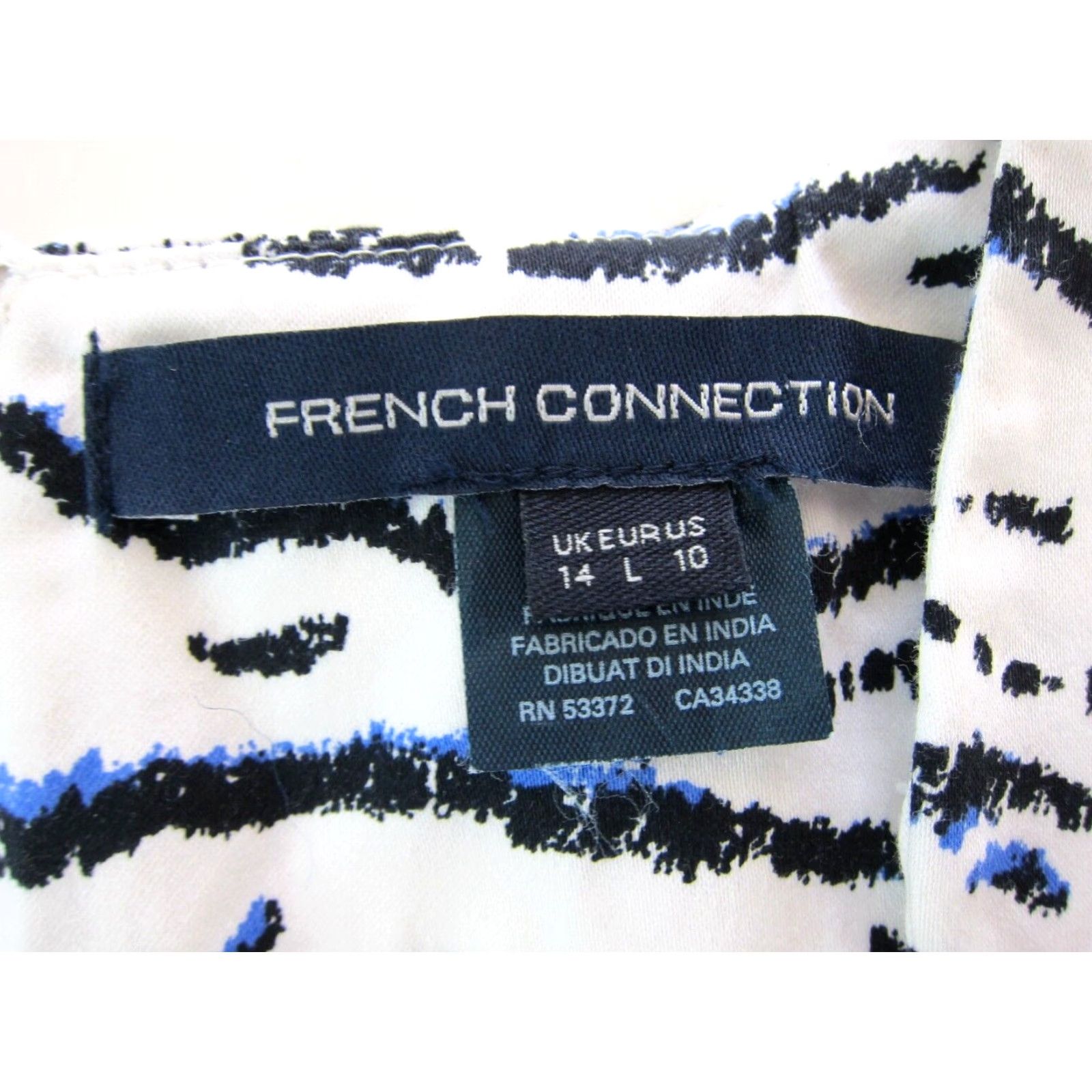 French Connection French Connection White Black Stripe Stretch Empire Waist Sheath Dress 10 Size L / US 10 / IT 46 - 3 Thumbnail