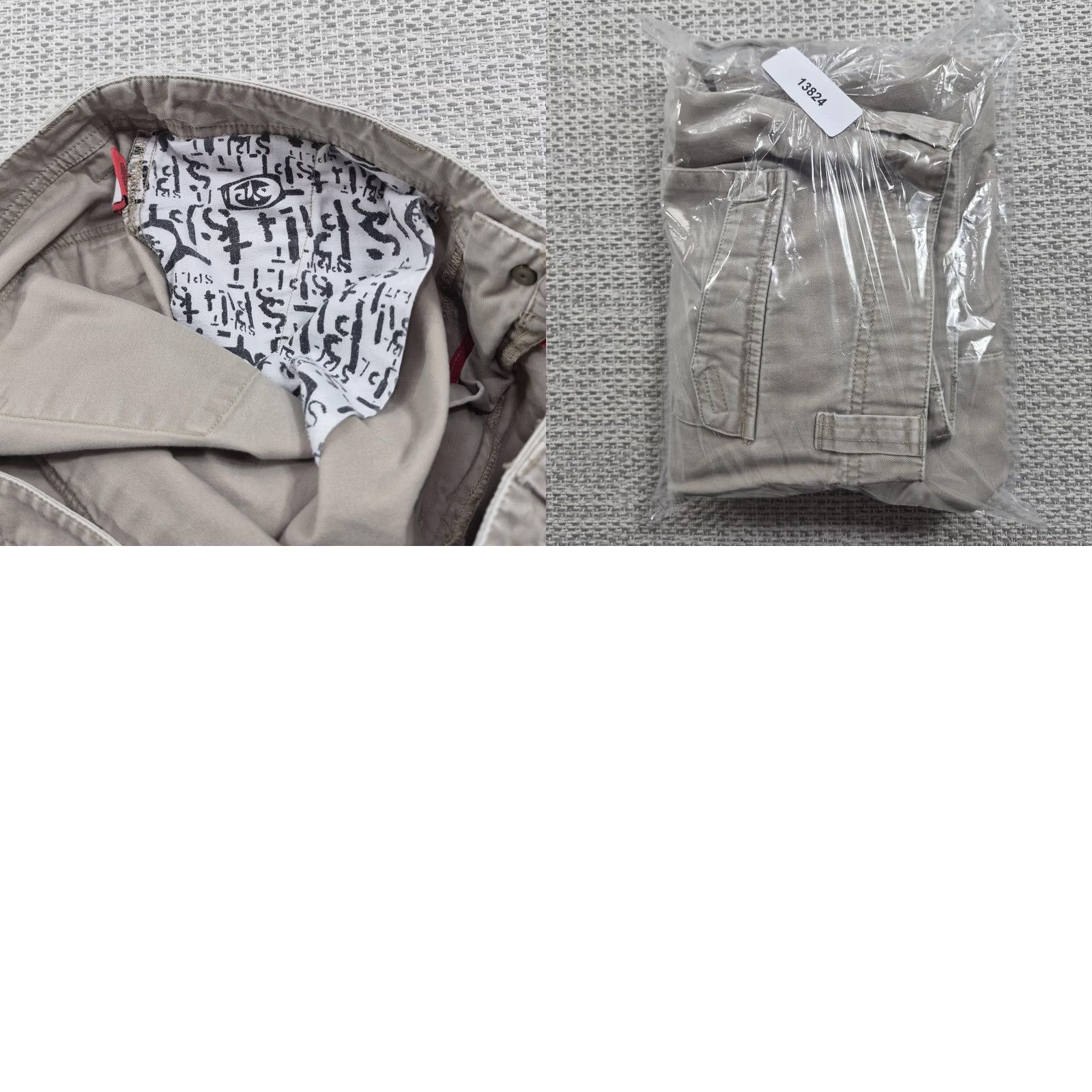 Vintage Split Cargo Shorts Mens 32 Beige Canvas Cotton Relaxed Fit Casual Summer Size US 32 / EU 48 - 9 Thumbnail