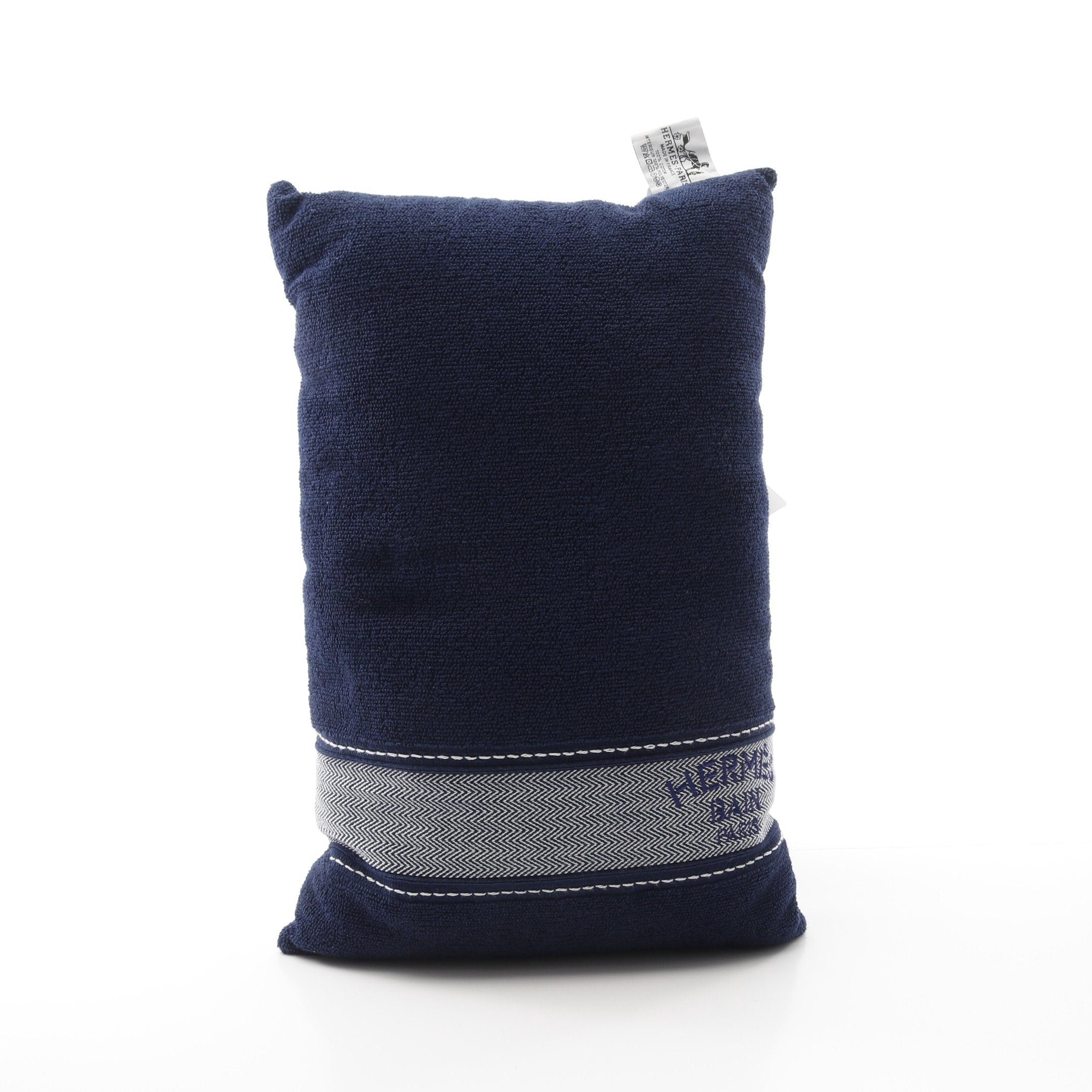 Hermes Yachting Beach Cushion Interior Cotton Navy White