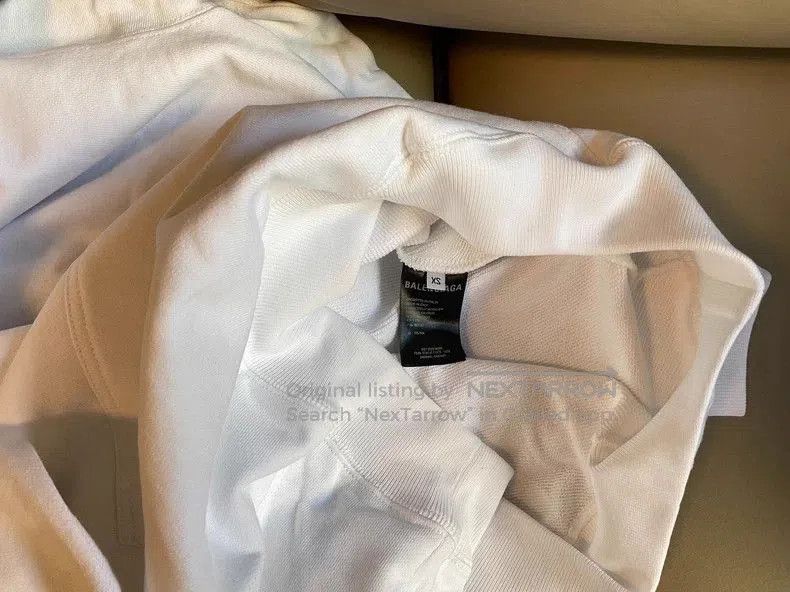 Balenciaga Balenciaga CREW White Hoodie XS. Size US XS / EU 42 / 0 - 7 Thumbnail