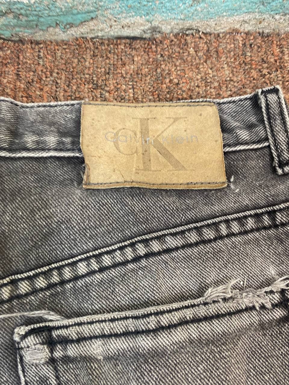 vintage calvin klein distressed denim made in usa