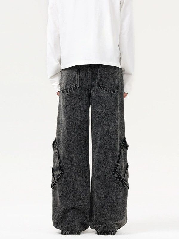 Vintage High street washed vintage patchwork cargo jeans Size US 32 / EU 48 - 2 Thumbnail