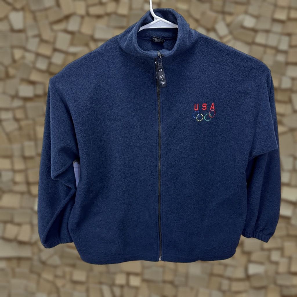 Vintage VINTAGE Team USA Olympics Jacket Full Zip Fleece Blue L Mens Embroidered USA Olympics 90s Hal Size US L / EU 52-54 / 3 - 1 Thumbnail