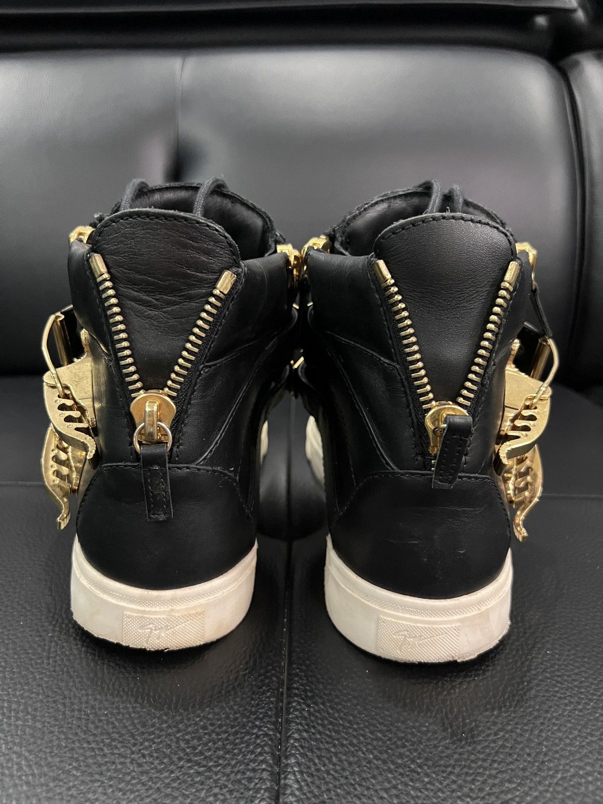 Giuseppe Zanotti Giuseppe Zanotti GZ Double Buckle High-Top Sneakers Size US 8 / IT 38 - 5 Thumbnail