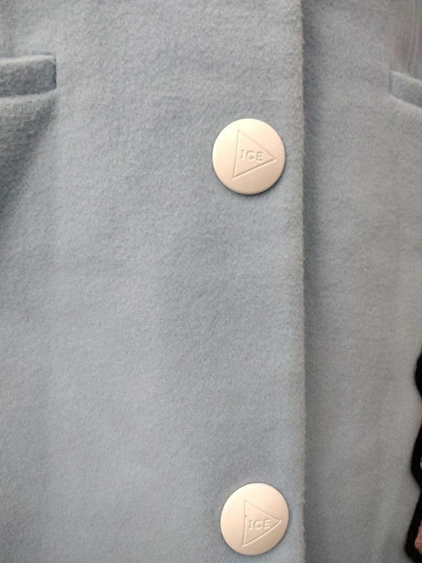 Iceberg Ice Play by Iceberg Baby Blue Pixel Art Coat Size L / US 10 / IT 46 - 8 Thumbnail