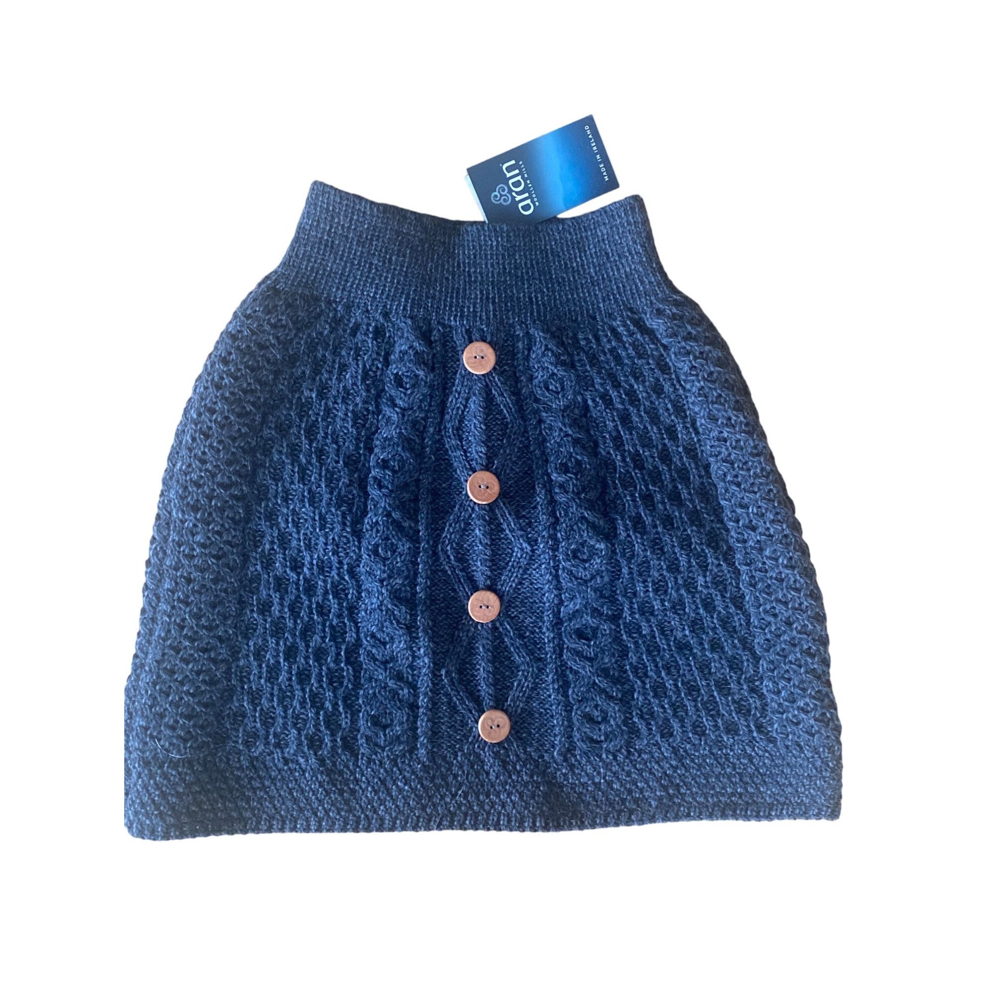 Designer NWT Aran M‎erino Mini Skirt Charcoal Gray Women's Large MSRP Size 34" / US 12 / IT 48 - 1 Thumbnail
