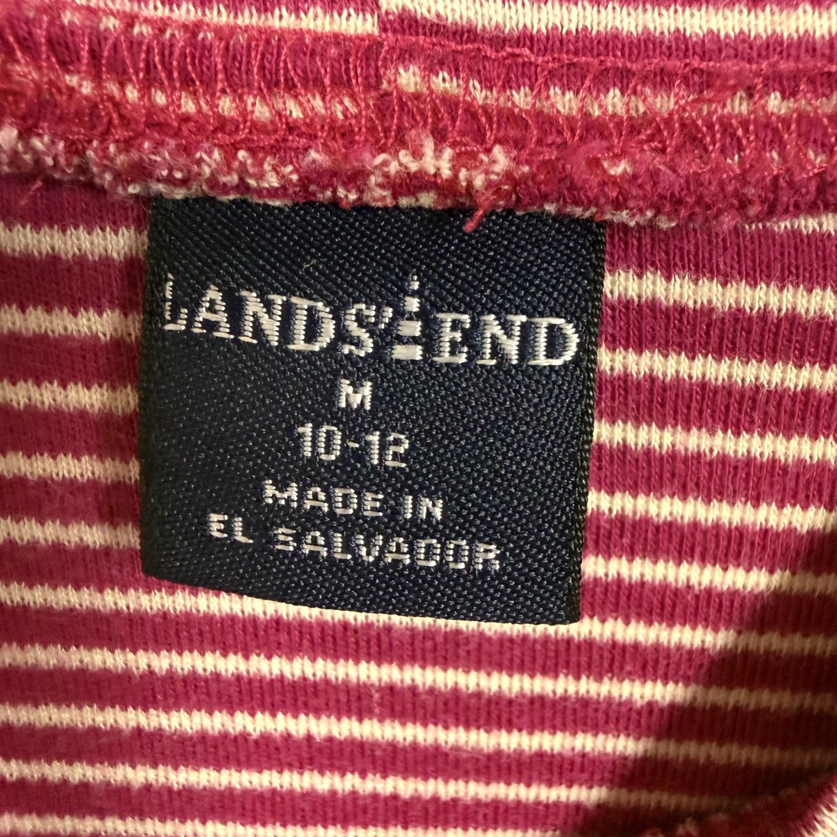 Lands' End VINTAGE Lands' End Top Shirt Women 10-12 Purple Striped Mock Neck 100% Cotton Long Sleeve Basic Simple Layering 90s 00s Mens Womens Girls Size L / US 10 / IT 46 - 5 Thumbnail