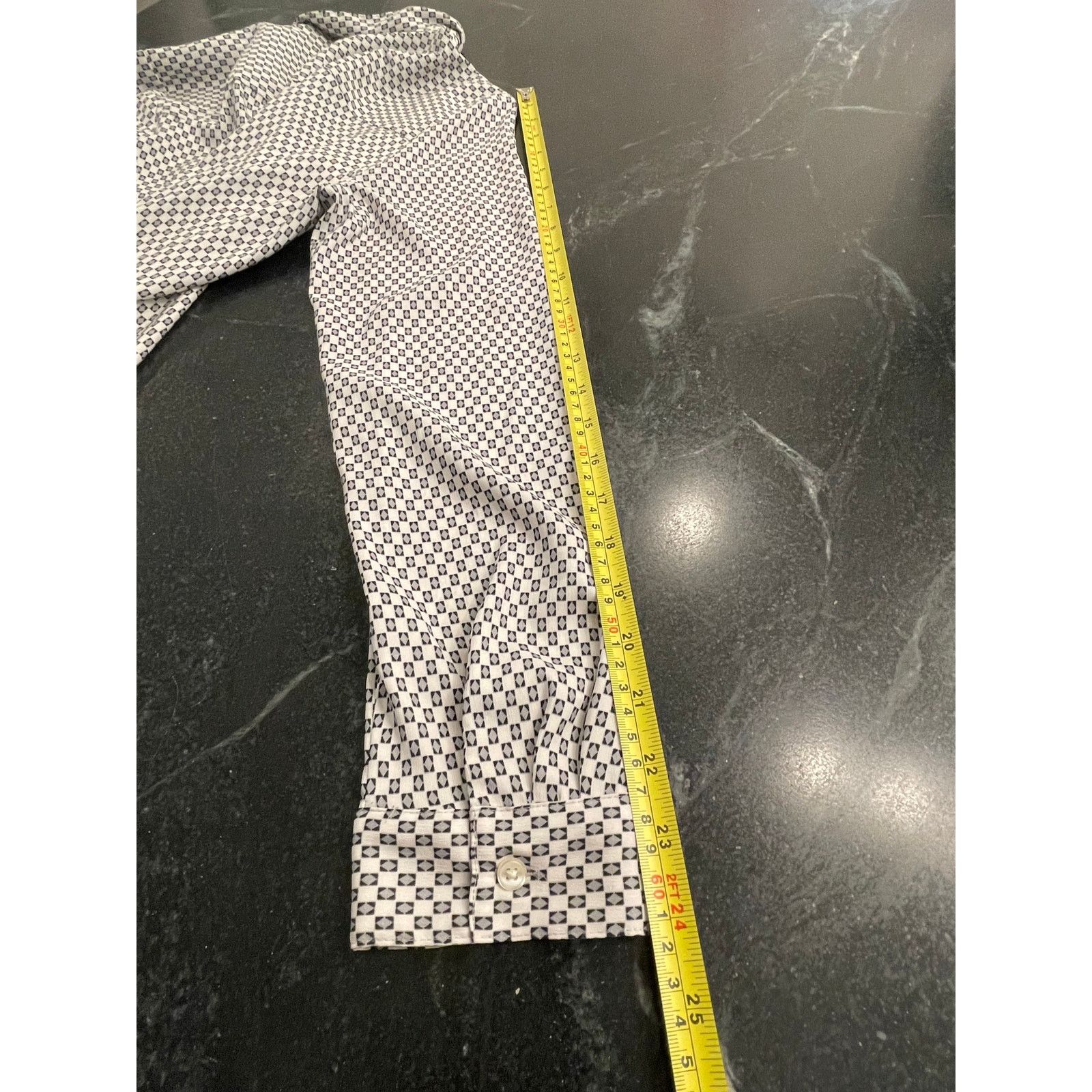 Ann Taylor Ann Taylor Tailored button up white and gray diamond M Size M / US 6-8 / IT 42-44 - 7 Thumbnail