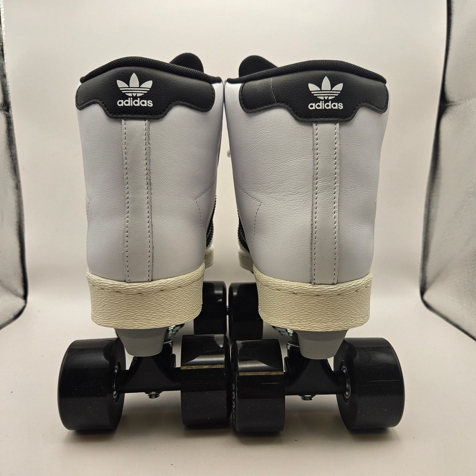 Adidas ADIDAS WOMEN'S 6.5 SUPERSTAR HI WHITE BLACK ROLLER SKATES Size US 6.5 / IT 36.5 - 2 Thumbnail