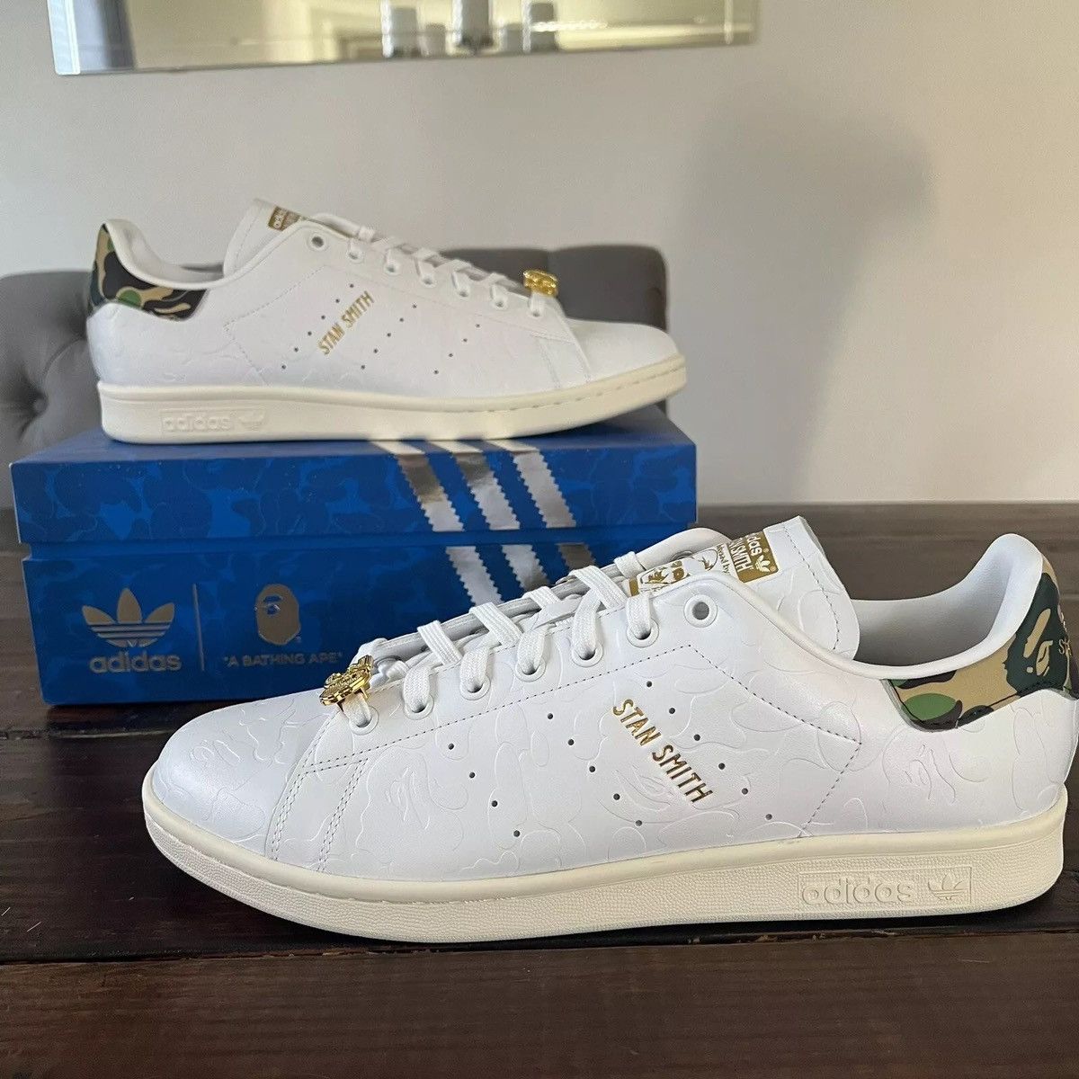 Adidas Adidas x Bathing Ape BAPE Stan Smith 30th Anniversary Shoes Size US 12 / EU 45 - 2 Thumbnail