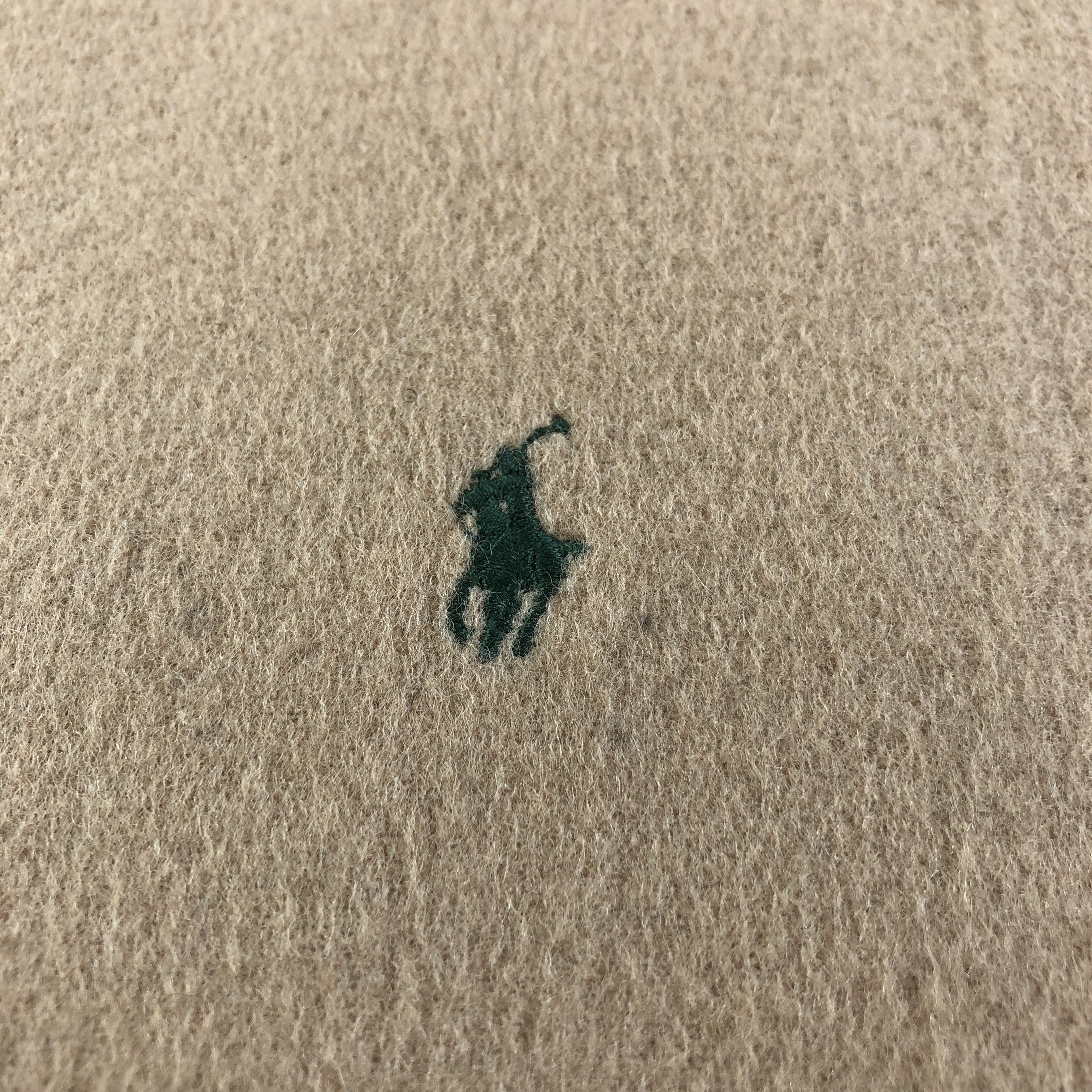 Polo Ralph Lauren Polo Ralph Lauren Tan Wool Scarf Muffler V1578 Size ONE SIZE - 4 Thumbnail