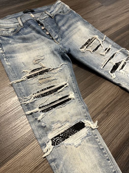 Amiri Amiri Black bandana thrasher clay indigo | Grailed