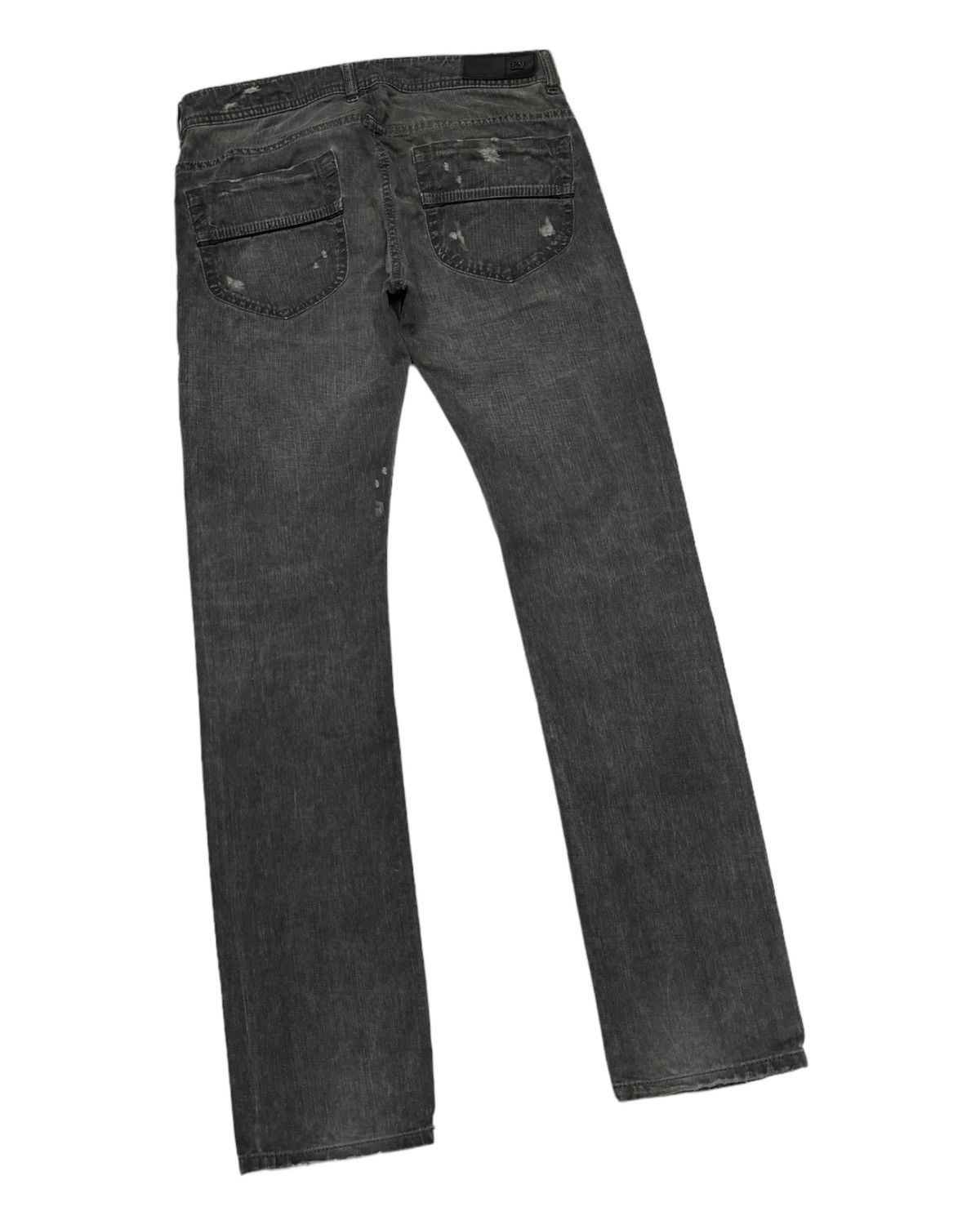 Diesel DIESEL DENIM GALLERY SMOKE BLACK DISTRESSED DENIM JEANS Size US 32 / EU 48 - 4 Thumbnail