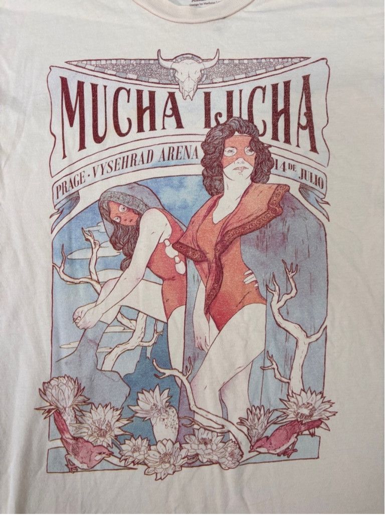 Threadless Men's Threadless Mucha Lucha Wrestling T-Shirt, M, Beige Size L / US 10 / IT 46 - 1 Thumbnail